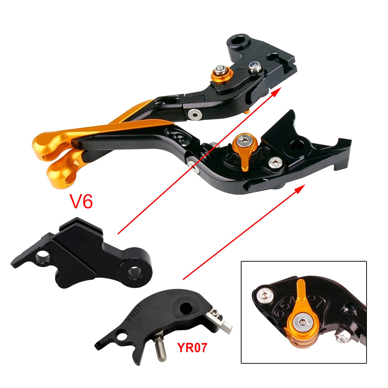 Adjustable Clutch Brake Lever fit for YAMAHA XSR900 XSR900GP MT-09 MT-09SP 24-25
