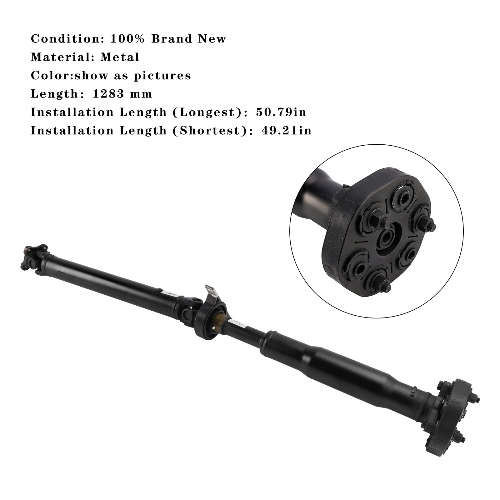 2008 BMW X3 3.0i E83 L6 3.0L Manual Trans Rear Drive Shaft Propshaft 26107564740 65-7045 1283mm