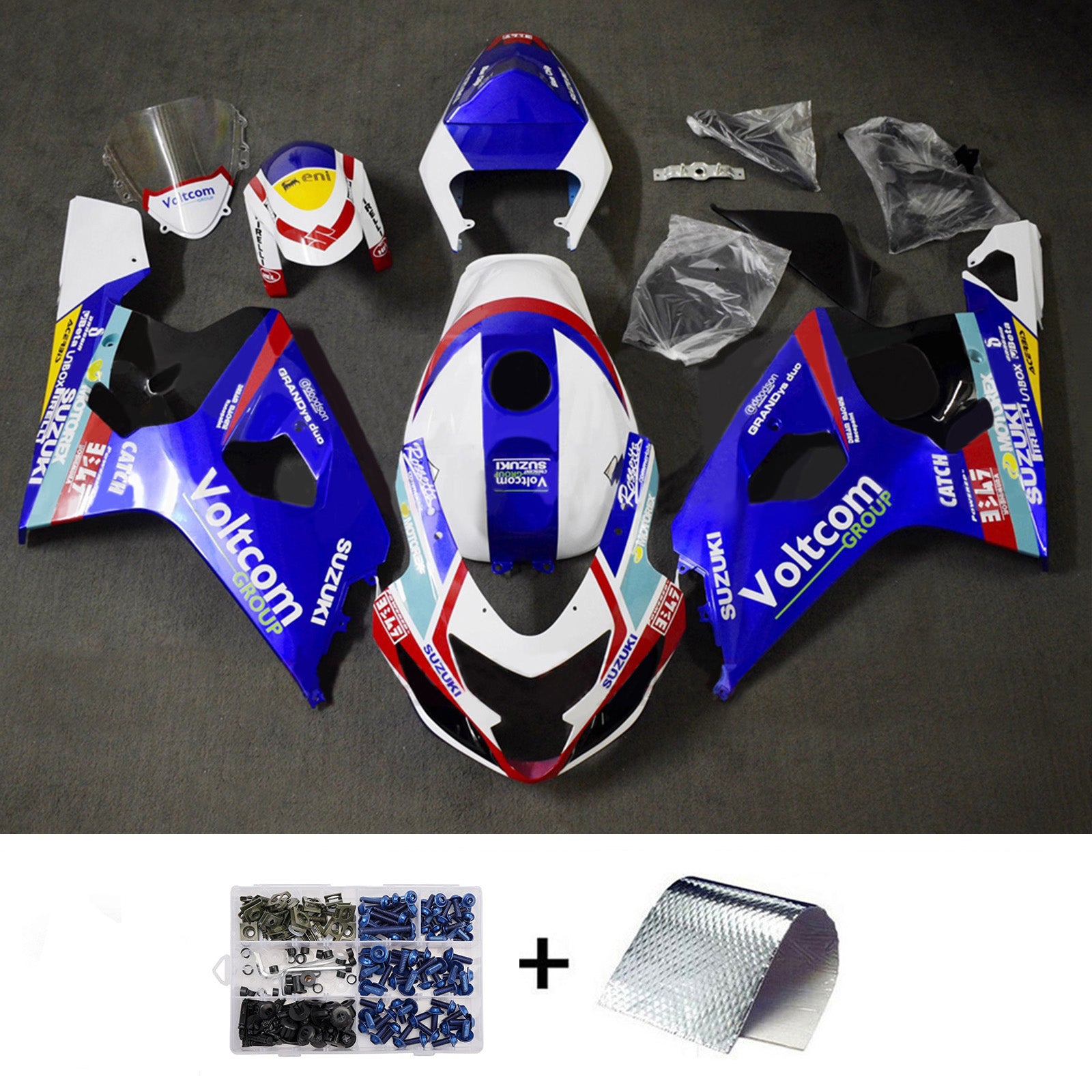 Injection Fairing Kit Bodywork Plastic ABS For Suzuki GSXR 600/750 2004-2005 K4