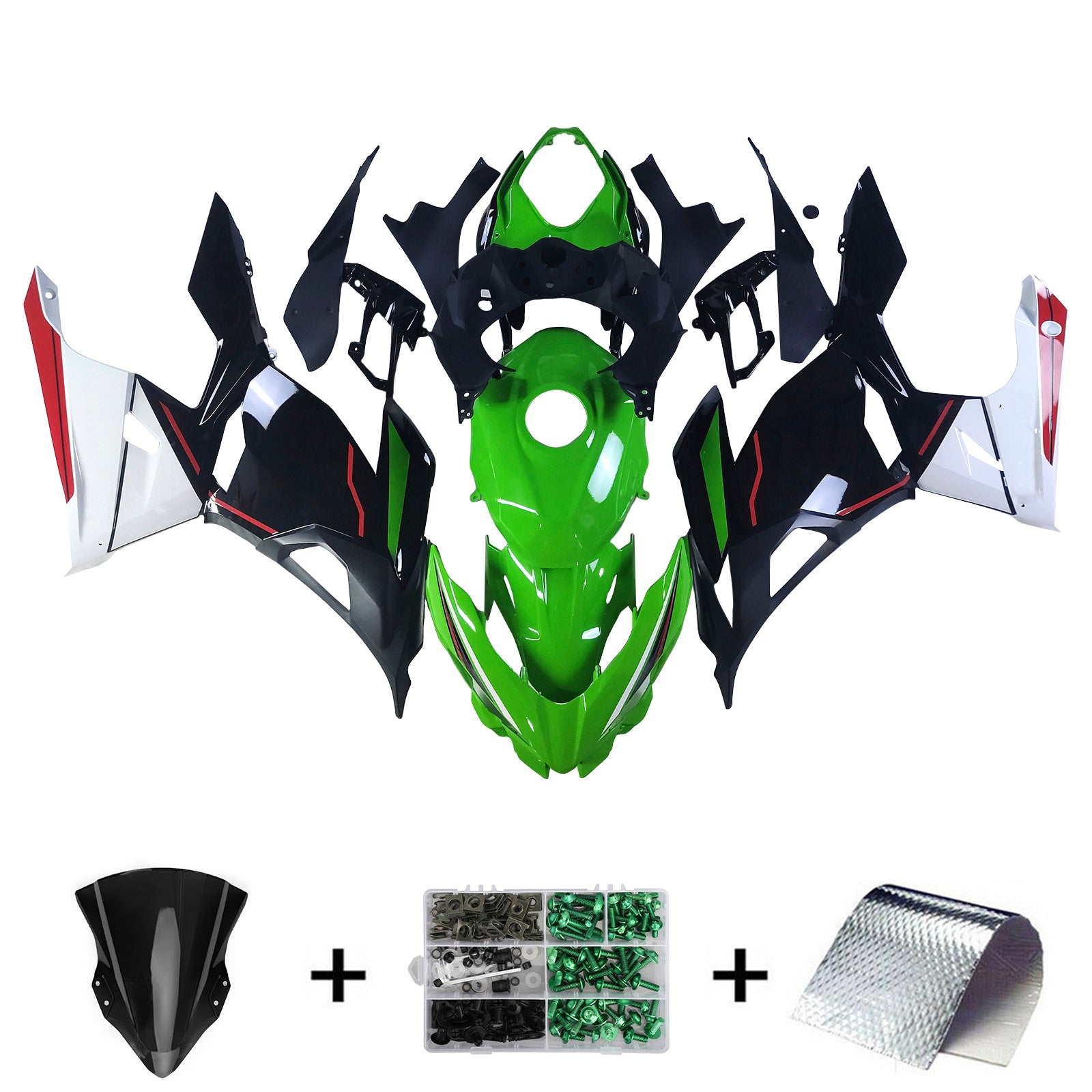 Injection Fairing Kit Bodywork For Kawasaki EX400 Ninja400 2018-2024