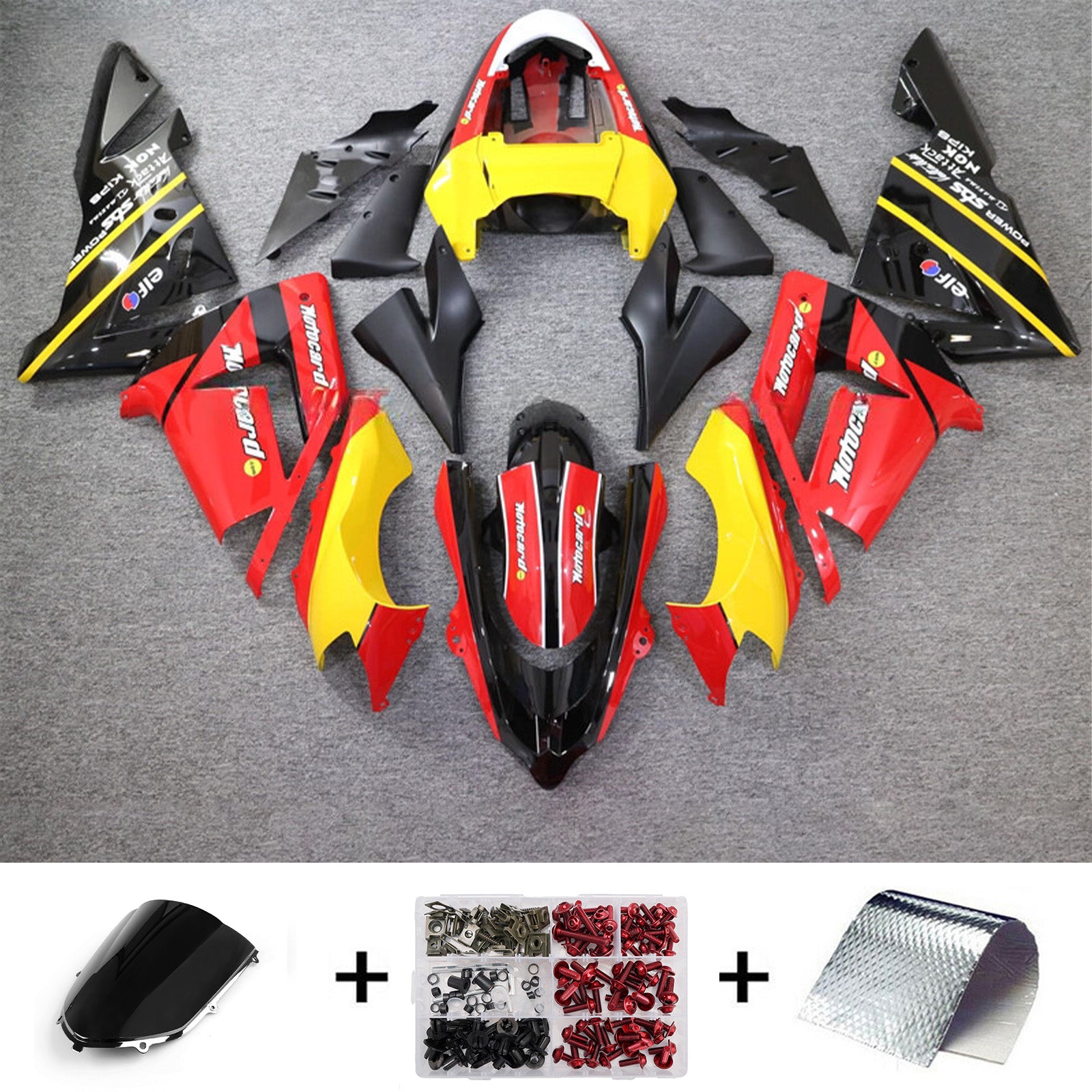 Injection Fairing Kit Bodywork Plastic ABS fit For Kawasaki ZX10R 2004-2005