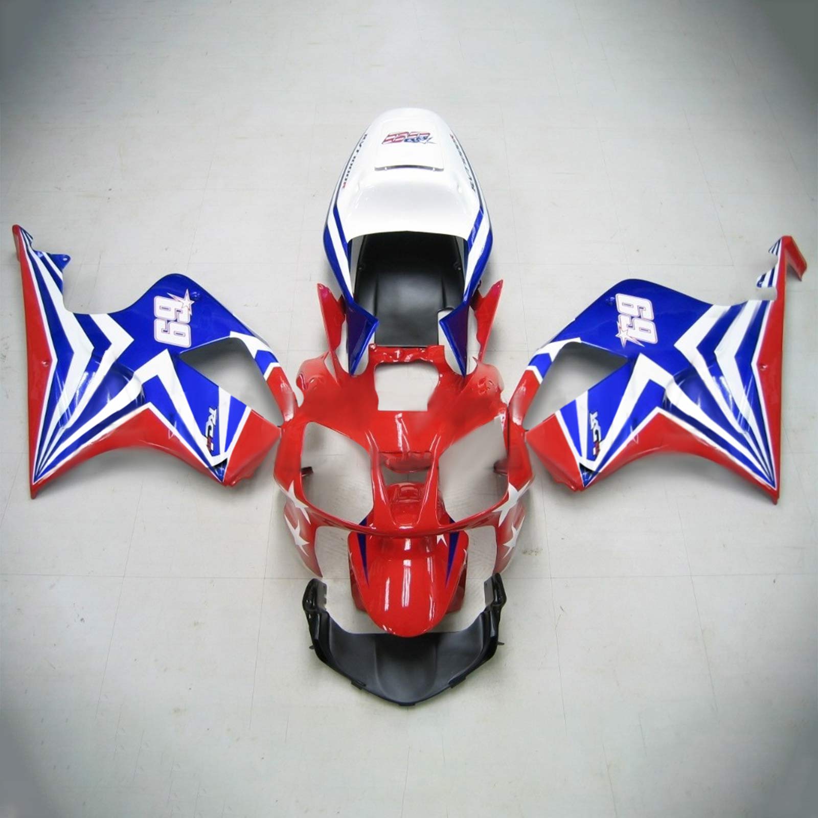 2000-2006 Honda VTR1000 RC51 Amotopart Injection Fairing Kit Bodywork Plastic Abs # 101