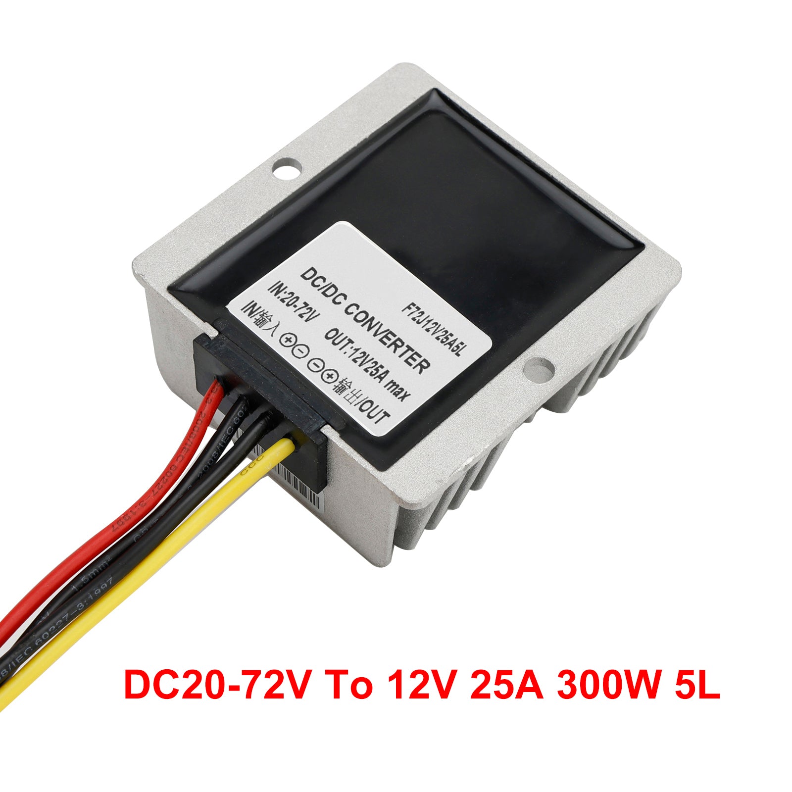 Régulateur de convertisseur d'alimentation abaisseur étanche DC 20-72V à 12V 25A 300W