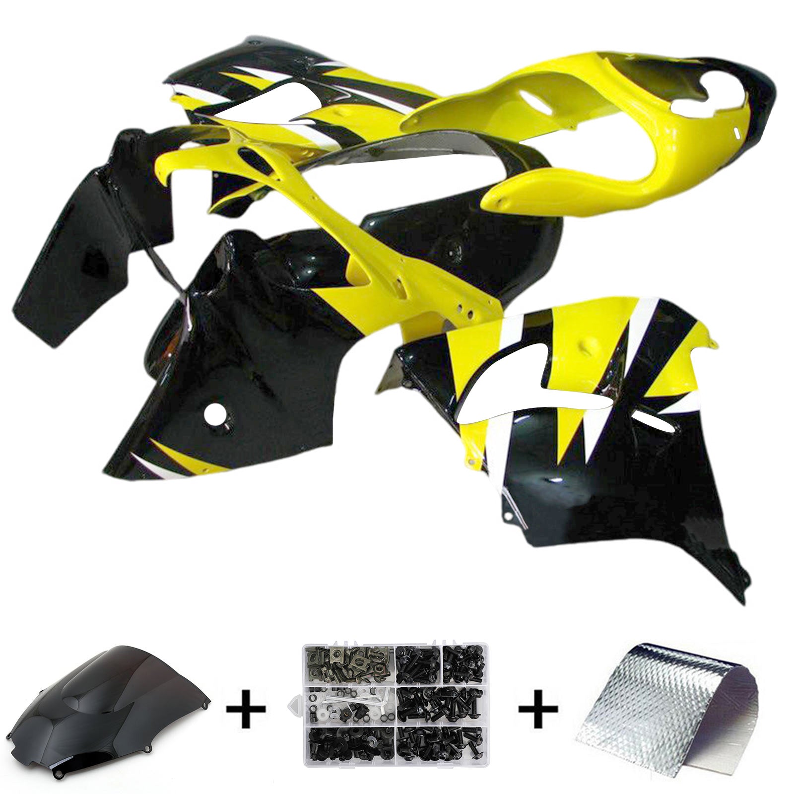 2000-2001 KAWASAKI ZX9R Injektionsmässa kit Kroppsarbete Plastic ABS