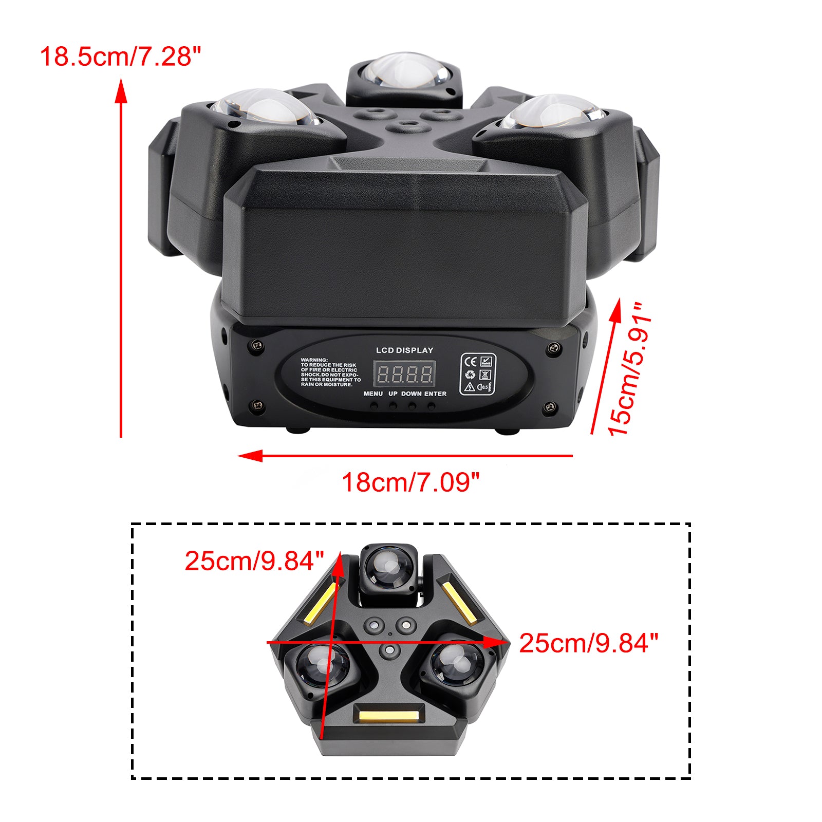 150W RGBW Lumière laser rotative Effet de scène DJ Party Beam Disco Show Bar Light