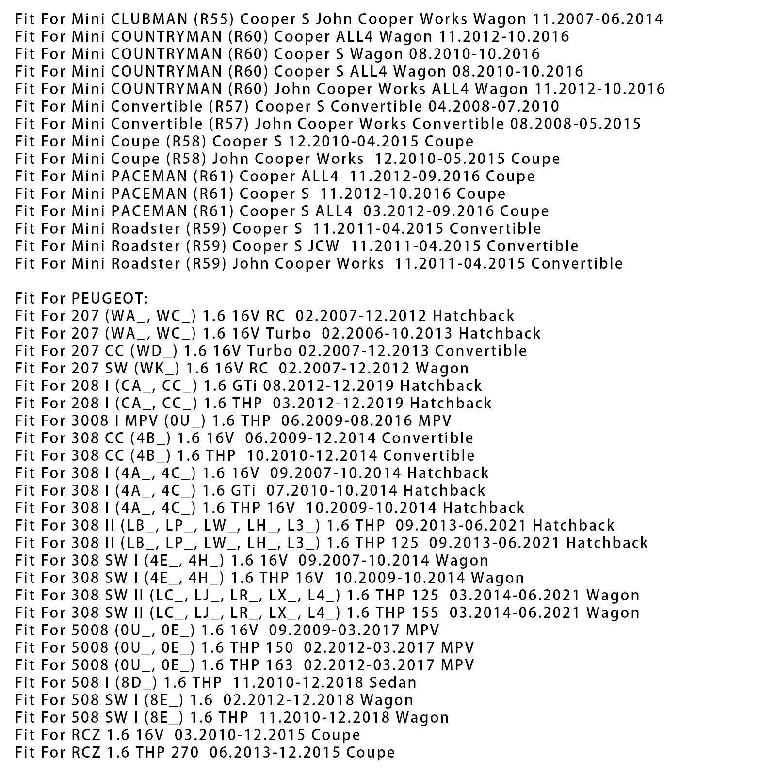 1Pcs Fuel Injector For BMW F21 F30 MINI R55 R56 R60 Peugeot CITROËN 0261500073