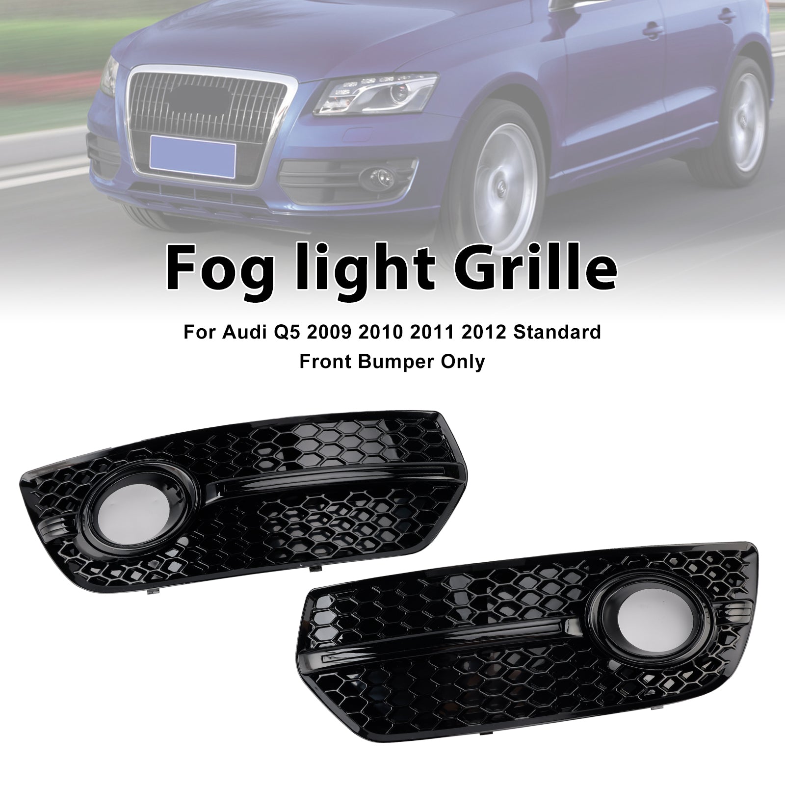 2009-2012 Audi Q5 2 STUKS Voorbumper Grill Mistlamp Lampafdekkingen