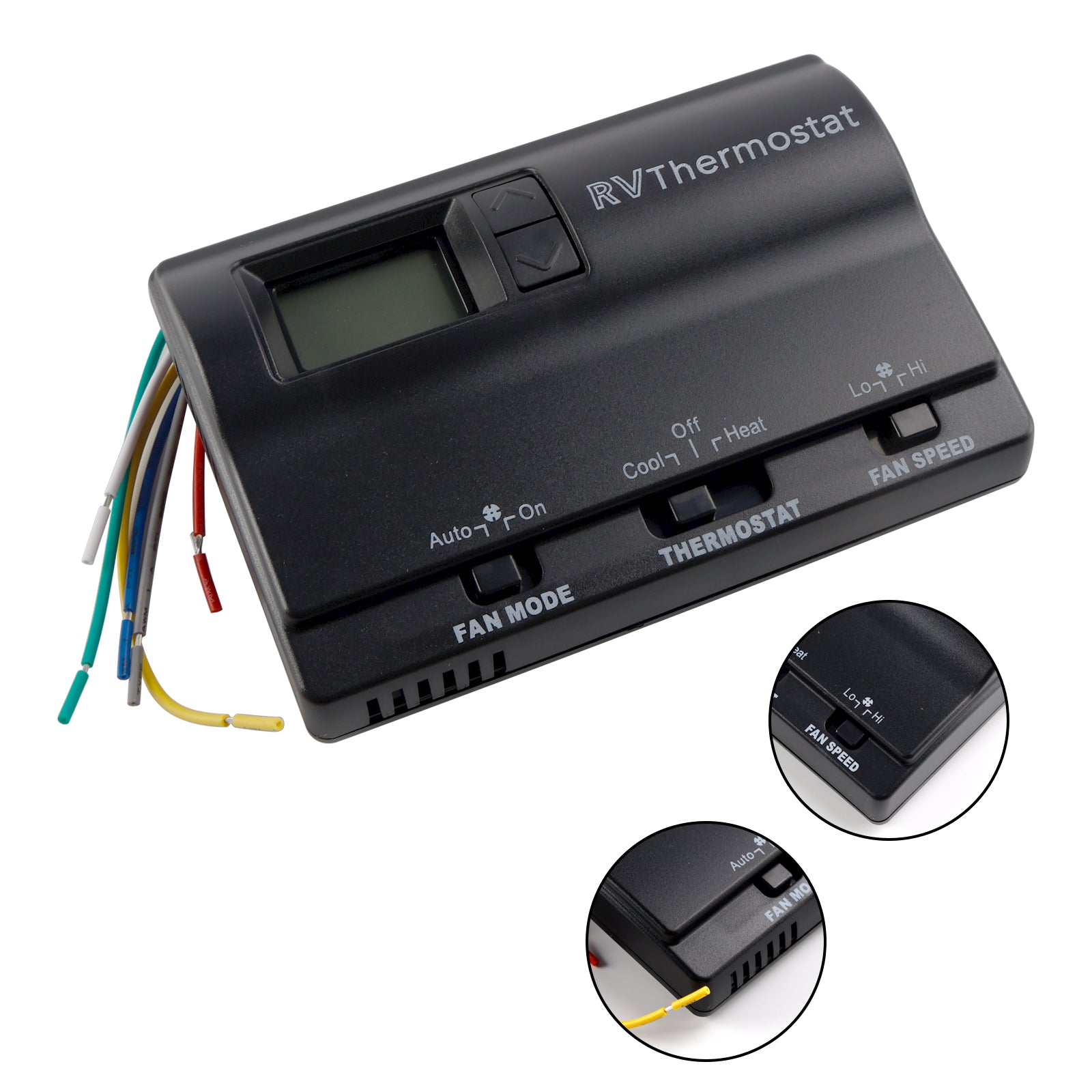 Heat/Cool Digital Thermostat Replacement Compatible with Coleman 83303362 Black