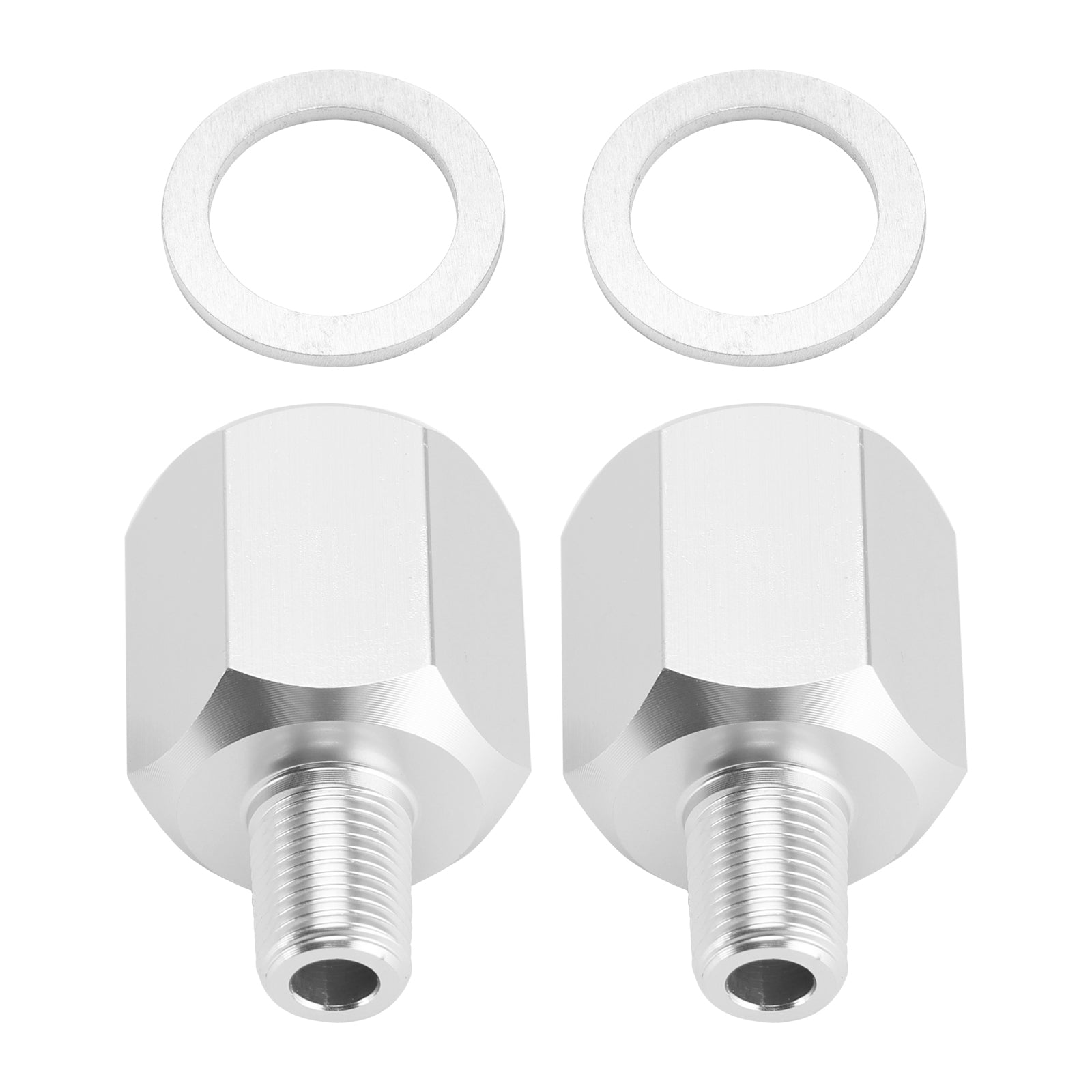 2x 1/8NPT Male to M16-1.5 Female Oil Pressure Sensor Adapter Thread Connector