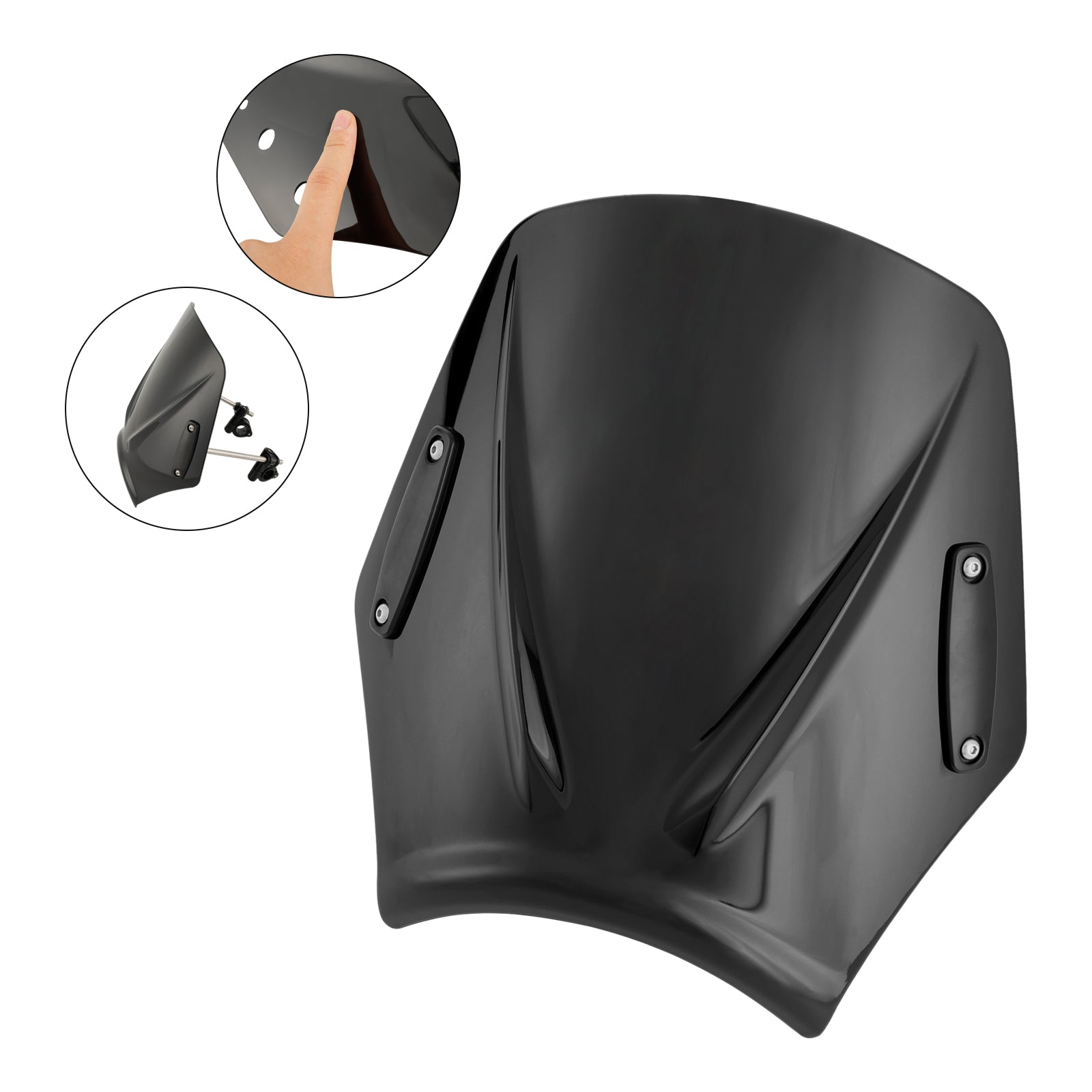 Motorfiets met 22mm/7/8" stuur Windscherm Windscherm Universeel