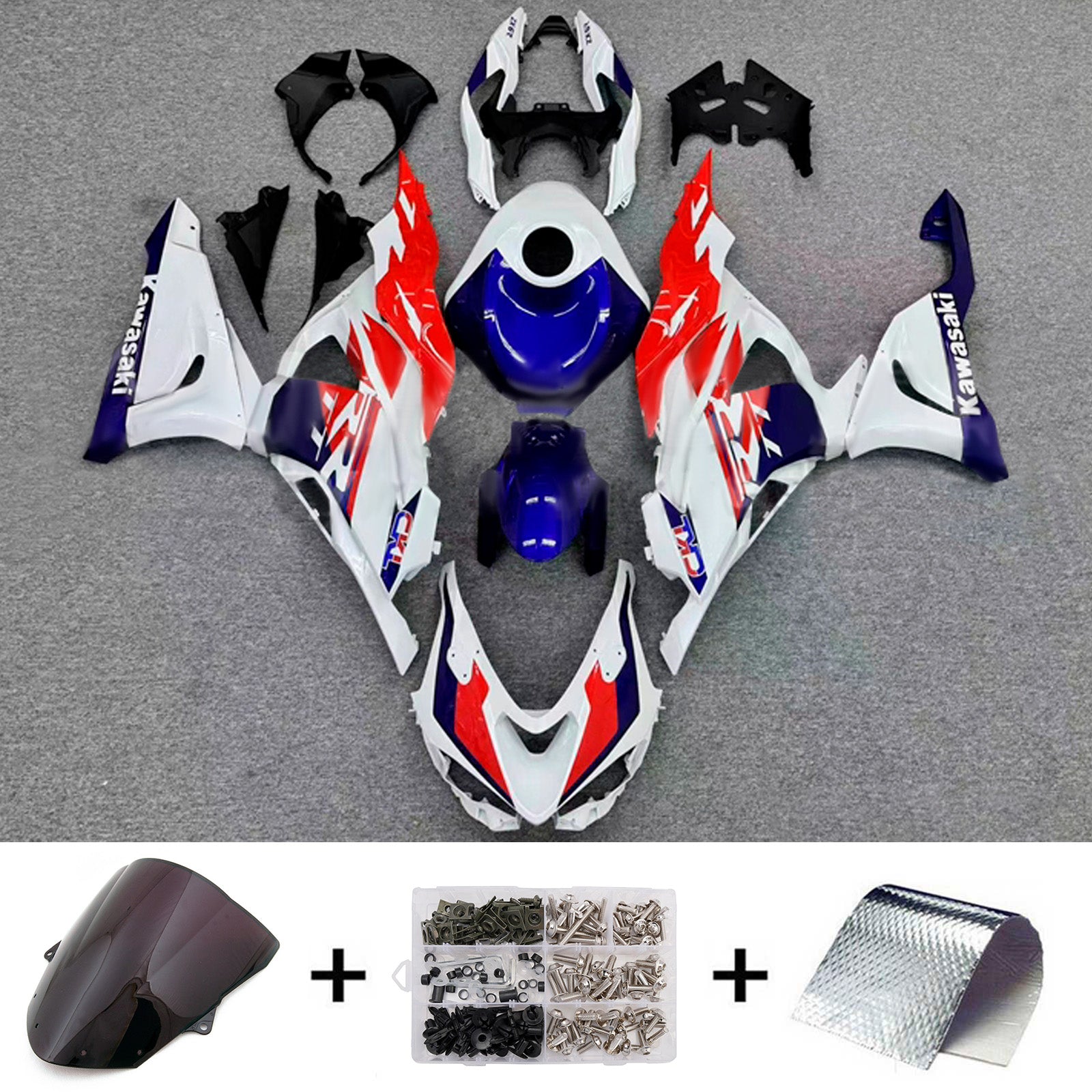 Kit carenatura iniezione carrozzeria in plastica ABS adatta per Kawasaki ZX-6R 2024-2025