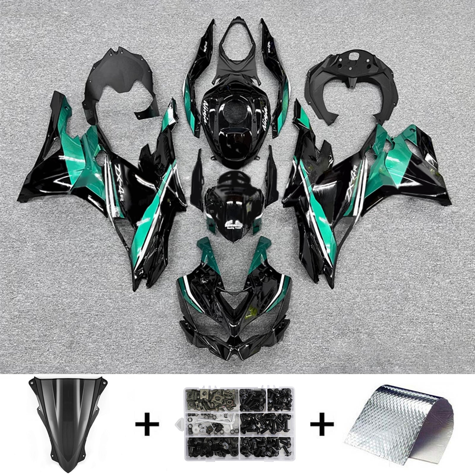 2019-2025 Kawasaki Ninja ZX-25R Amotopart Injection Fairing Kit Bodywork ABS #104