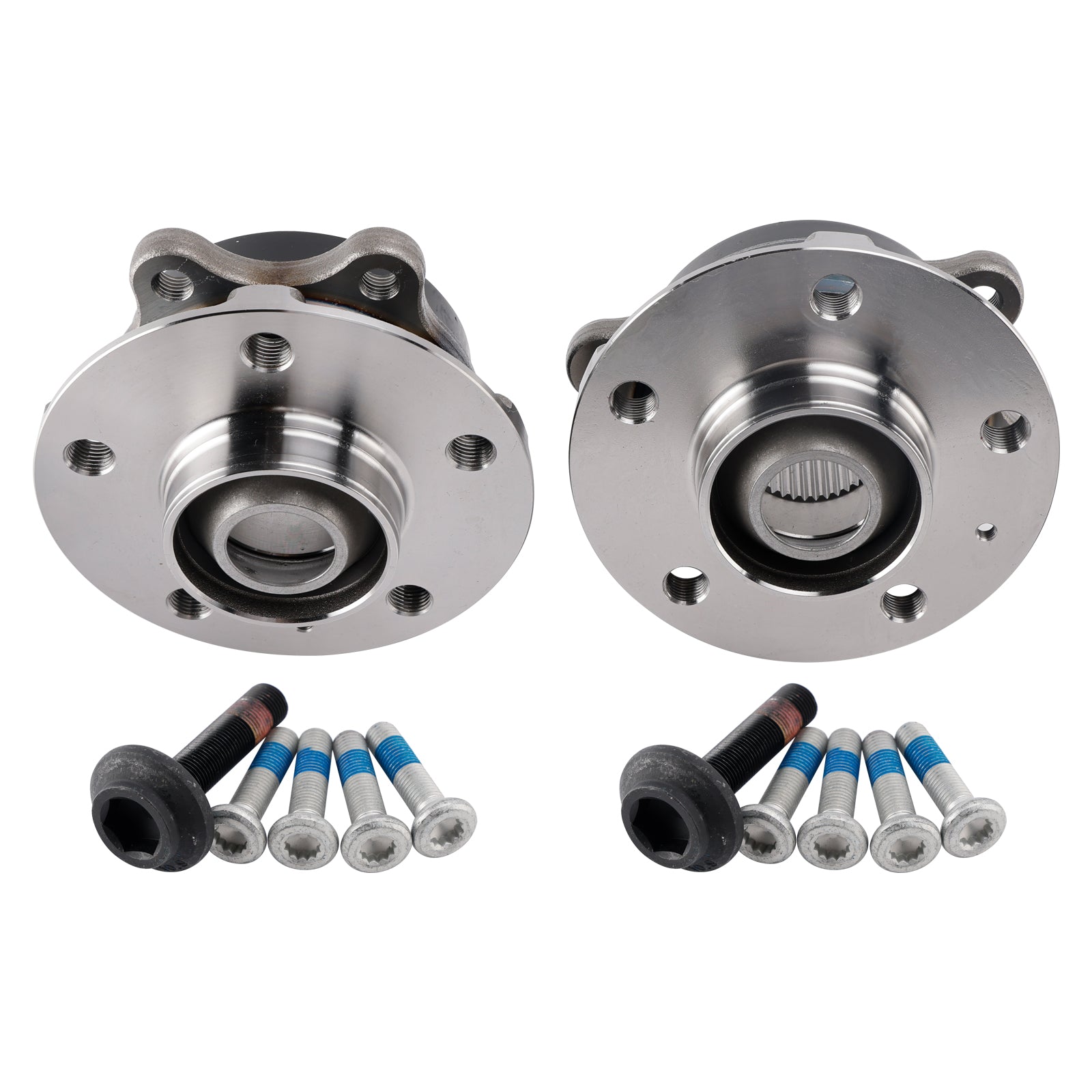 Audi A4 8K A6 C7 A5 8T A8 4H Q5 2x Kit bride de moyeu de roue avant + roulement + boulons 4H0498625D