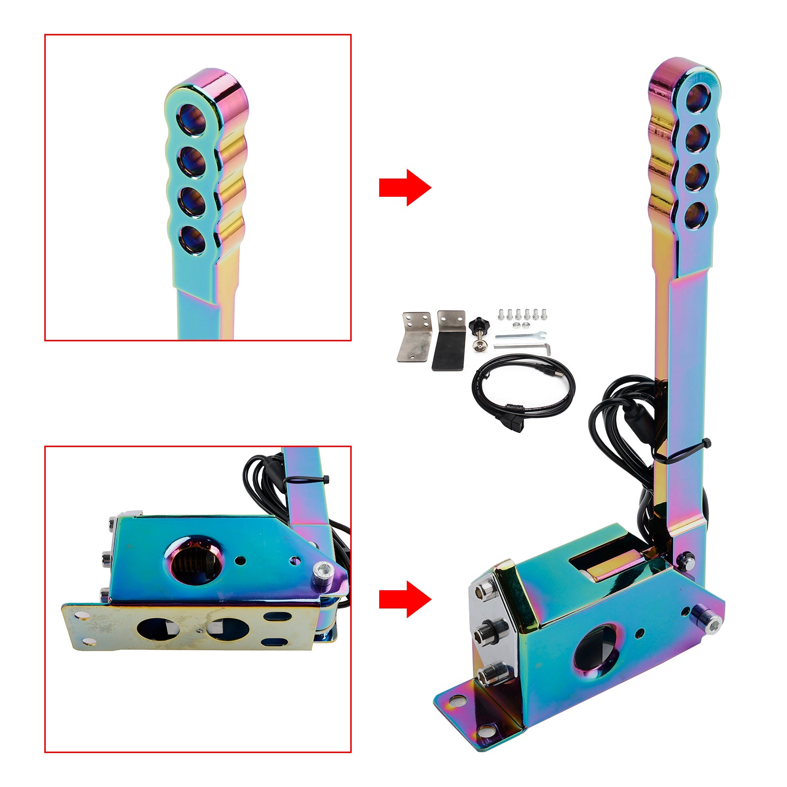 Pre závodné hry G25/G27/G29/T300/T500 pre ASSETTO PC 14BIT SIM USB RANGRAKE BRAKE