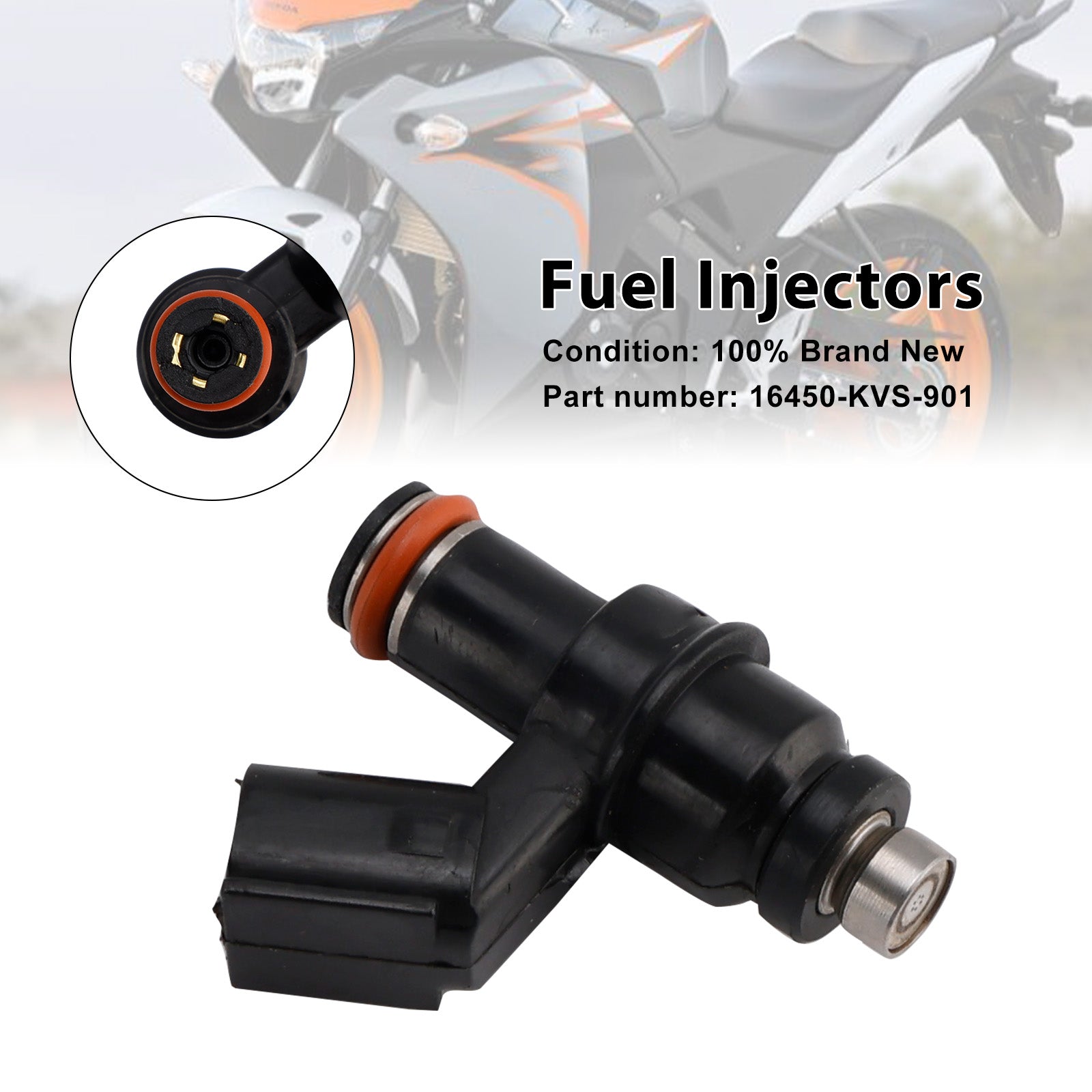 2011-2020 Honda CBR125R CBR125 CBR125RS CBR125RT Fuel Injectors 16450-KVS-901