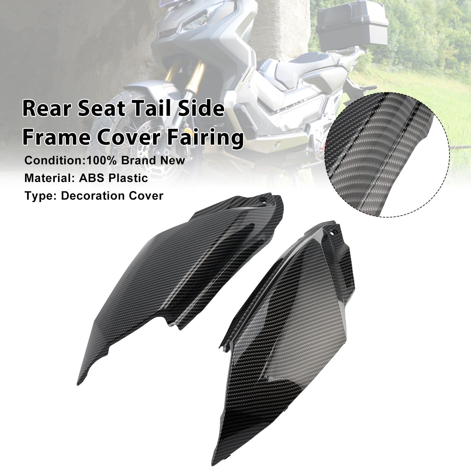 Carénage de couverture de cadre latéral de queue de siège arrière Honda XADV-750 2017-2020