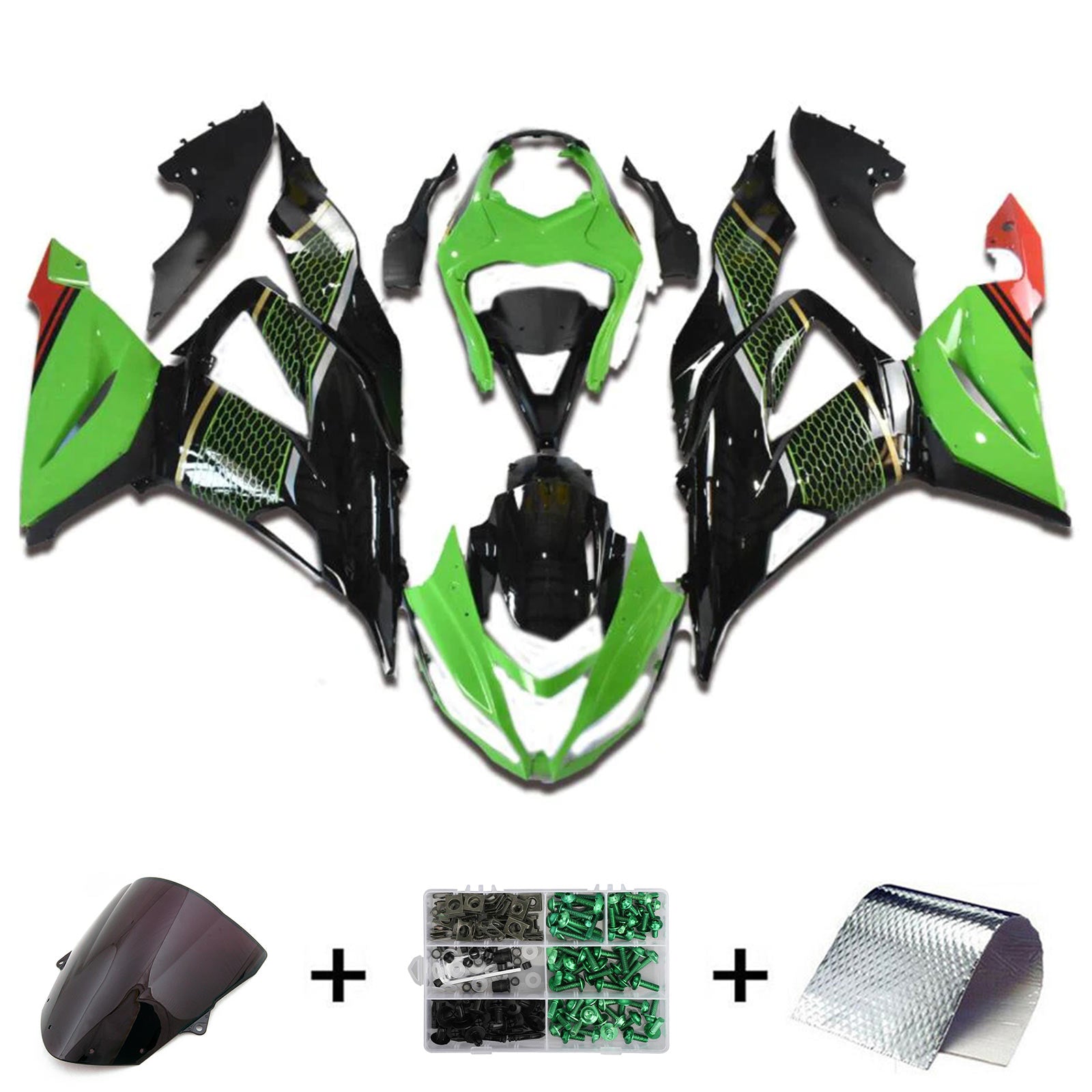 2013-2018 KAWASAKI ZX6R 636 Injektionsmässa Kit Bodywork Plastic ABS