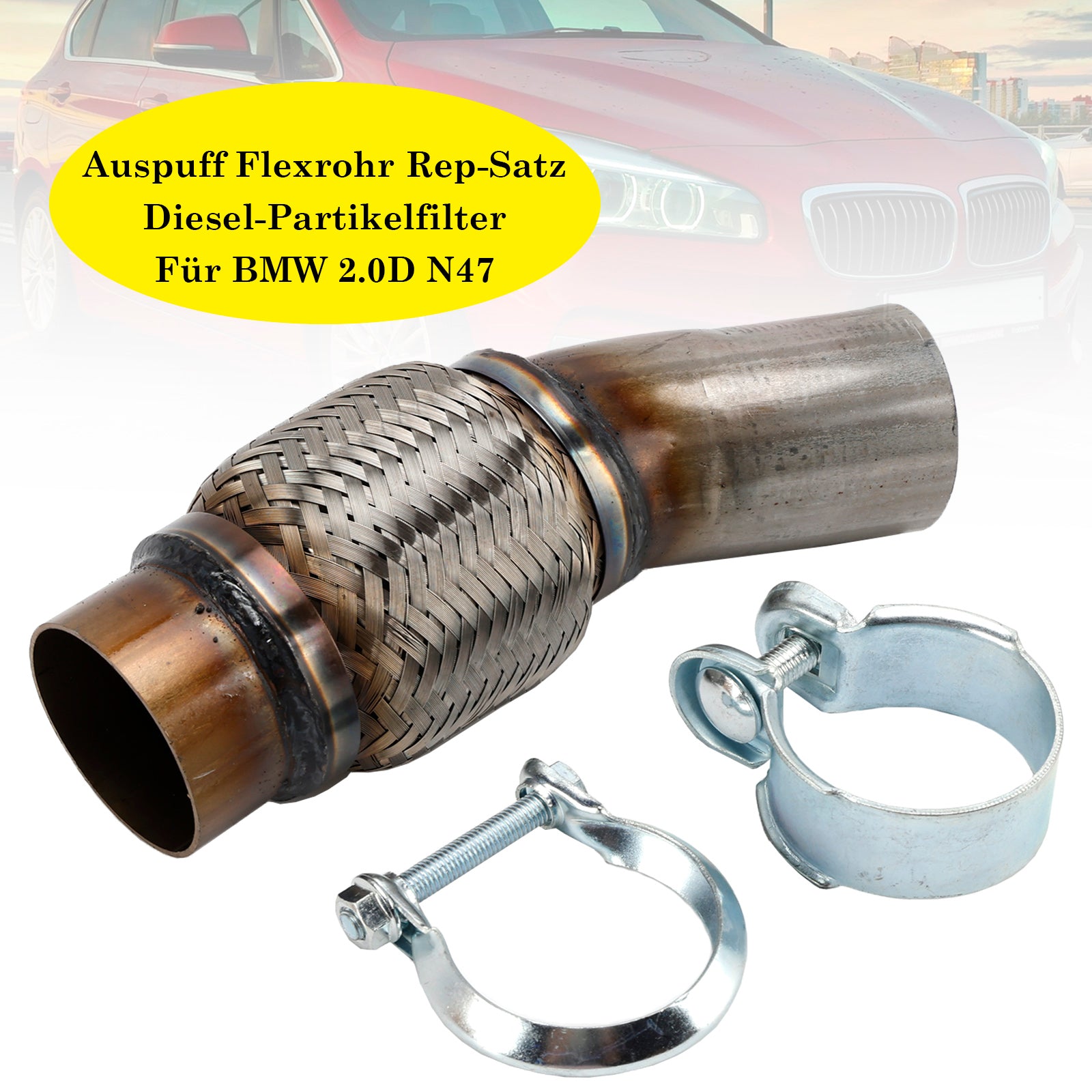Uitlaat Flex Pijp Reparatieset Roetfilter voor BMW 2.0D N47