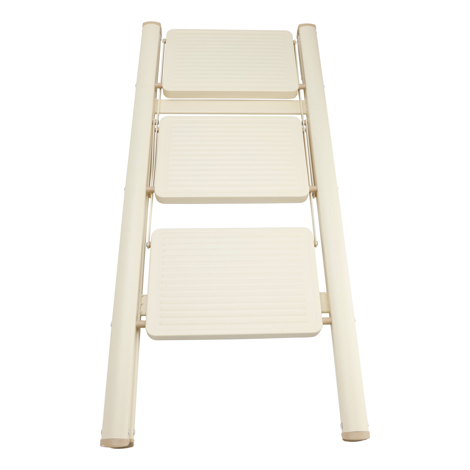 Trapladder, 3 lagen, opvouwbaar, aluminium, ladder, laadvermogen 330,7 lbs