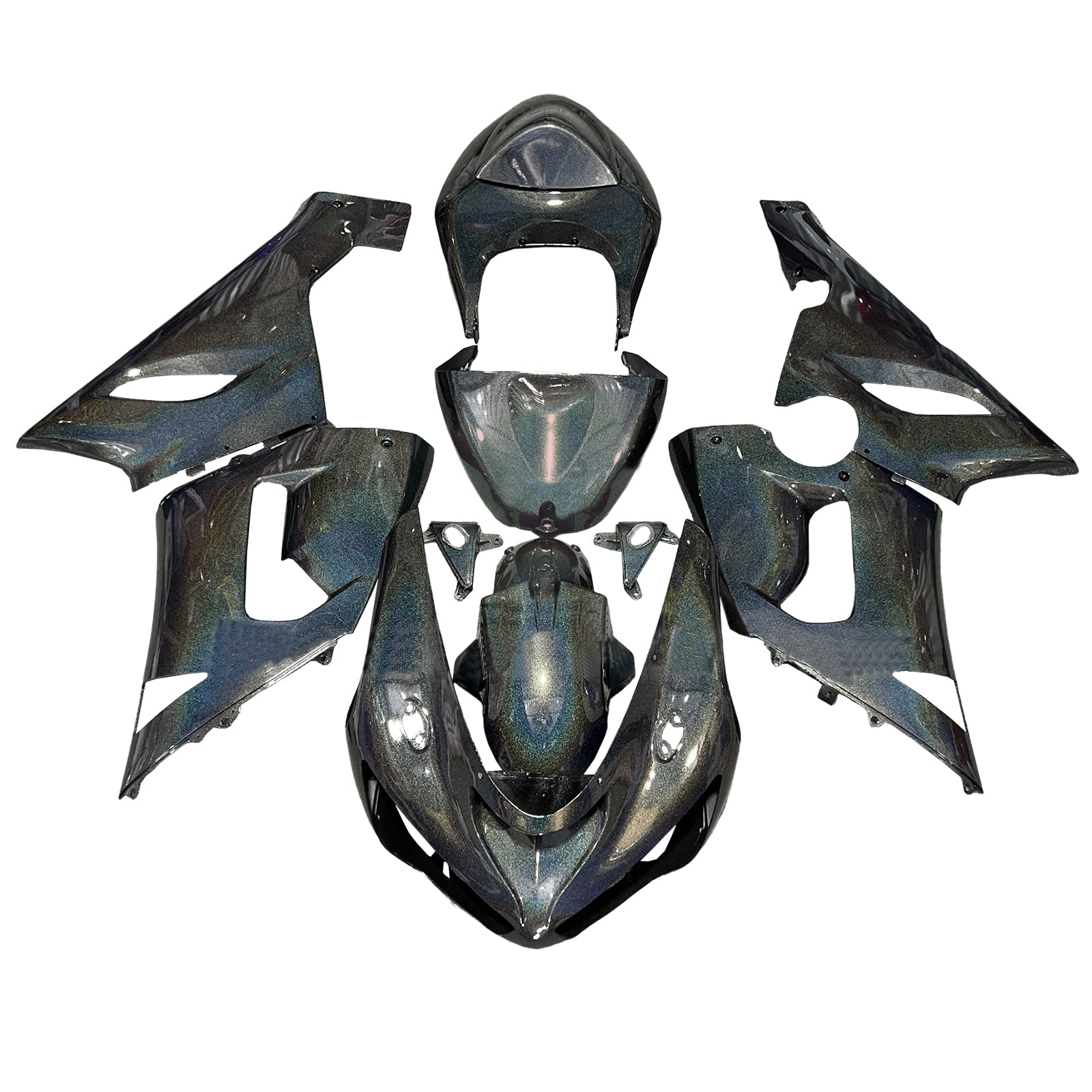 Injeksjon Fairing Kit Bodywork Plast Abs Fit for Kawasaki ZX6R 636 2005-2006