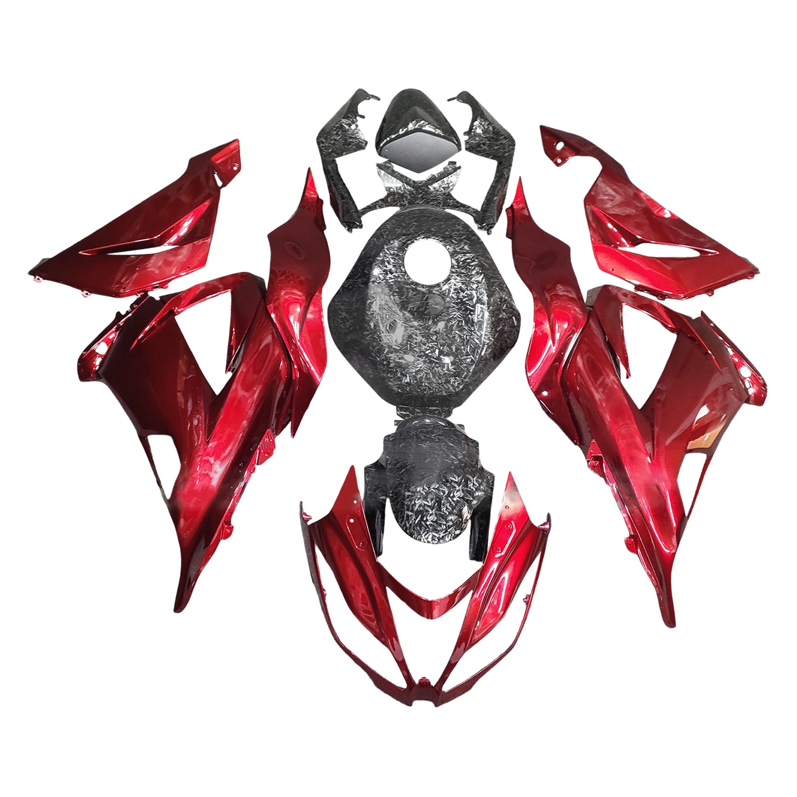 Kit de carénage injection de carrosserie en plastique ABS FAX pour Kawasaki ZX6R 636 2013-2018