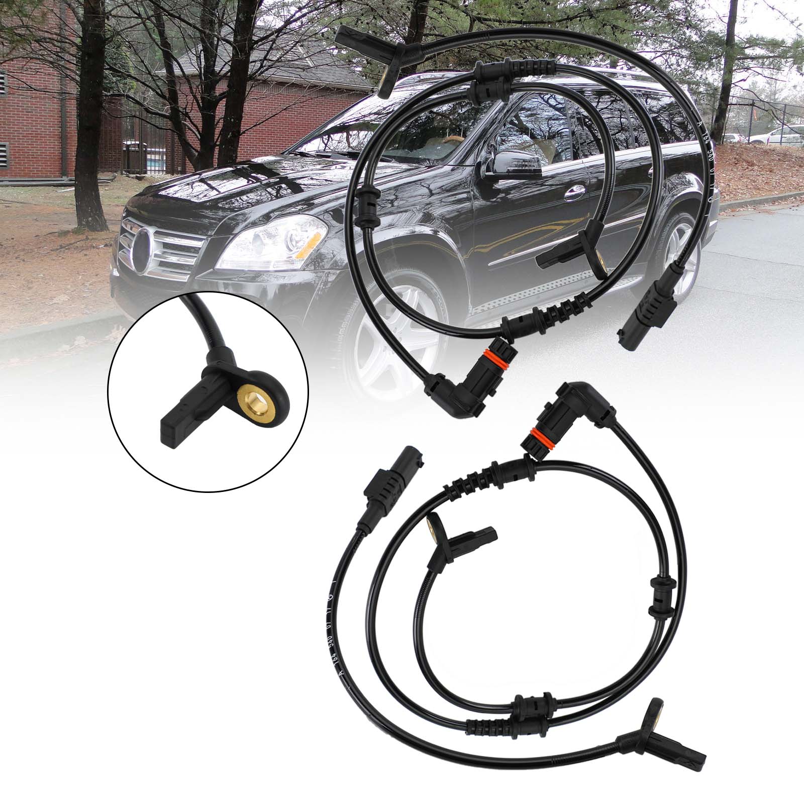 Juego de 4 sensores de velocidad ABS delanteros y traseros para Mercedes-Benz W164 ML350 ML320