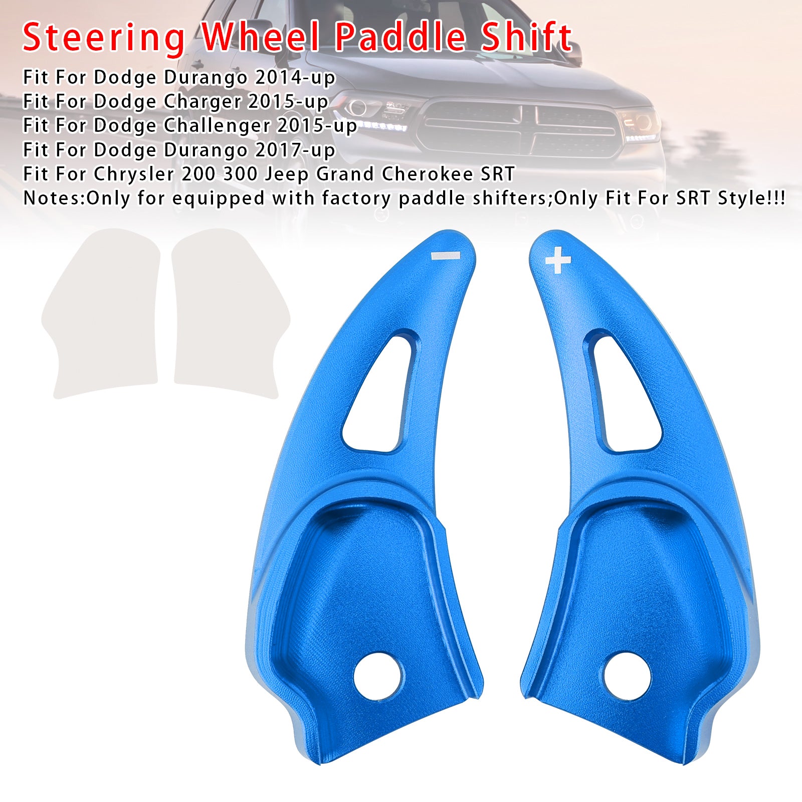 Extension à la palette de levier de vitesses pour Challenger Charger Durango SRT Aluminium