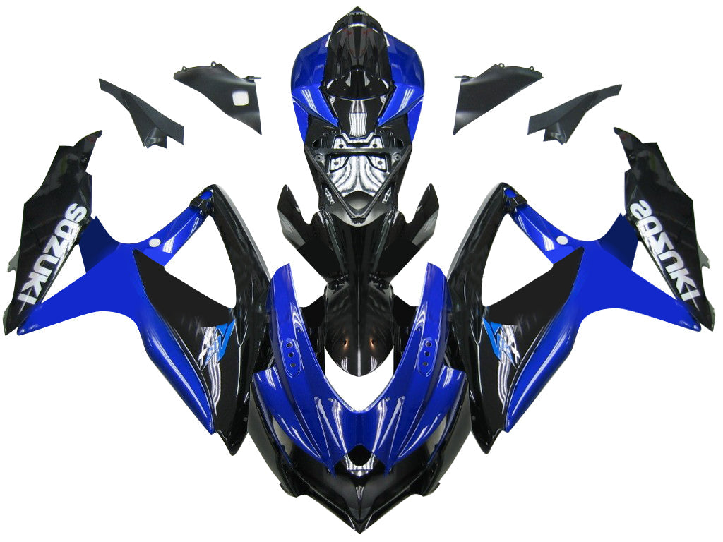 2008-2010 SUZUKI GSXR 600 750 BLAK Black Gsxr Racing Fairings générique