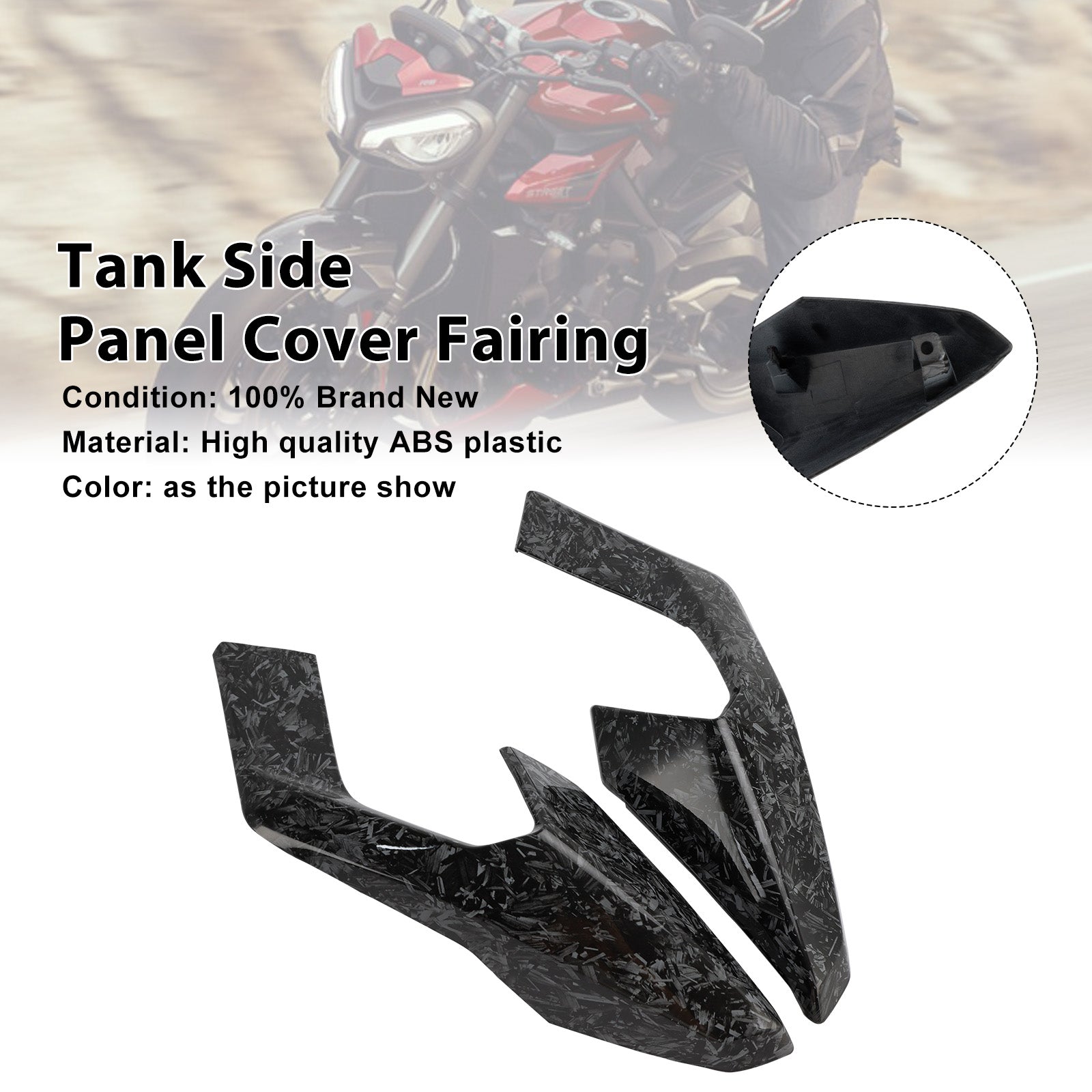 2023-2025 Street Triple 765 R/RS Carénage du panneau de couverture latérale du réservoir