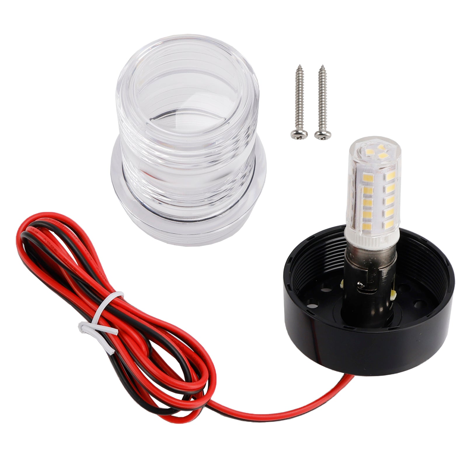 10-24V DC 2.7W IP66 Navigation Signal Light Anchor Vessel Round Lamp Boat Yacht
