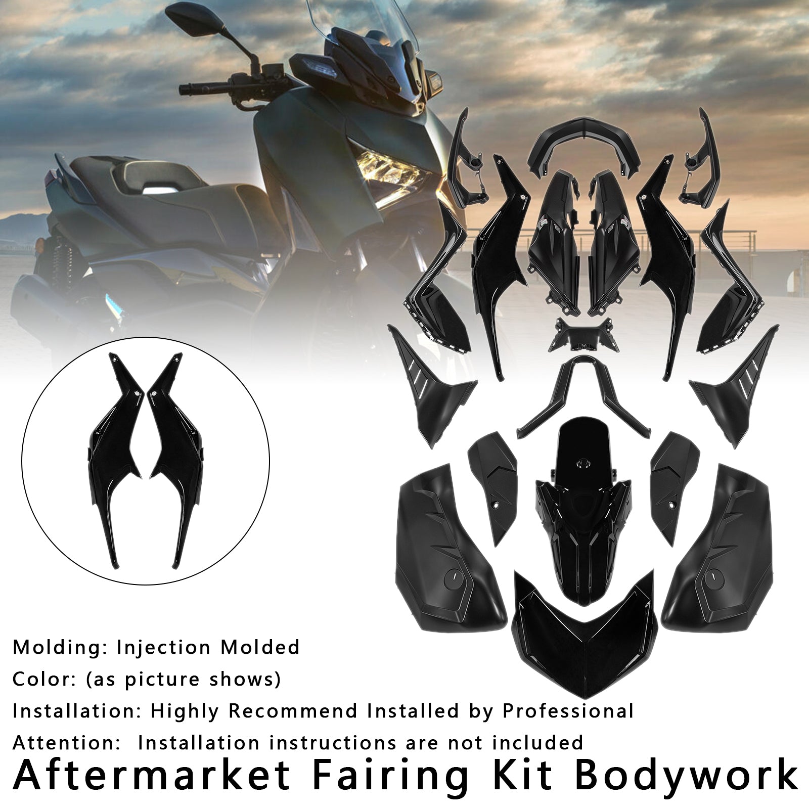 2023-2024 Yamaha X-Max 300 Xmax Injection Bodywork Fairring Kit