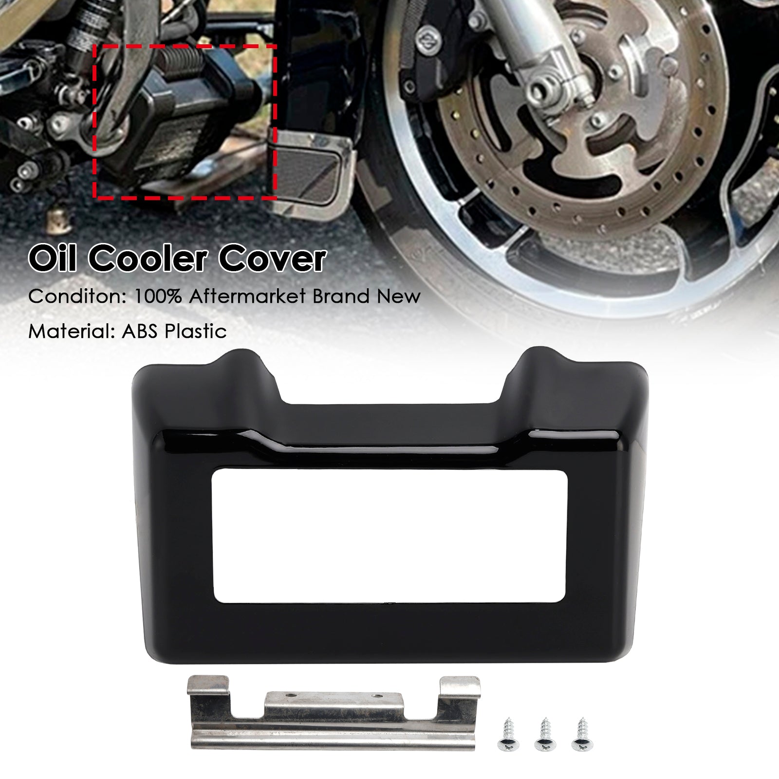 Oil Cooler Cover Fit For Touring Road King Street Glide 2011-2016