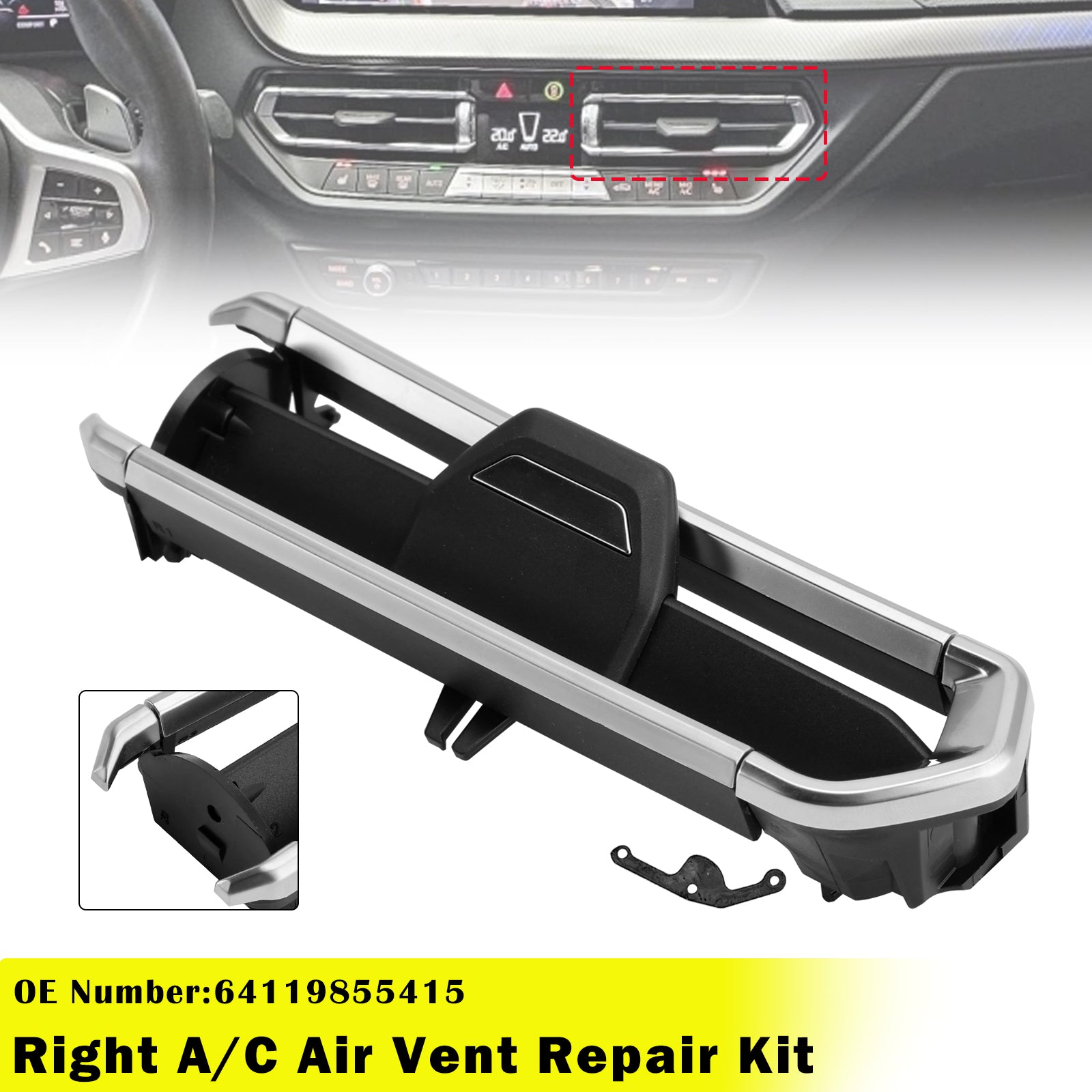 Kit de réparation de ventilation A/C droite 64119855415 pour BMW X3 X4 G01 G02 2022