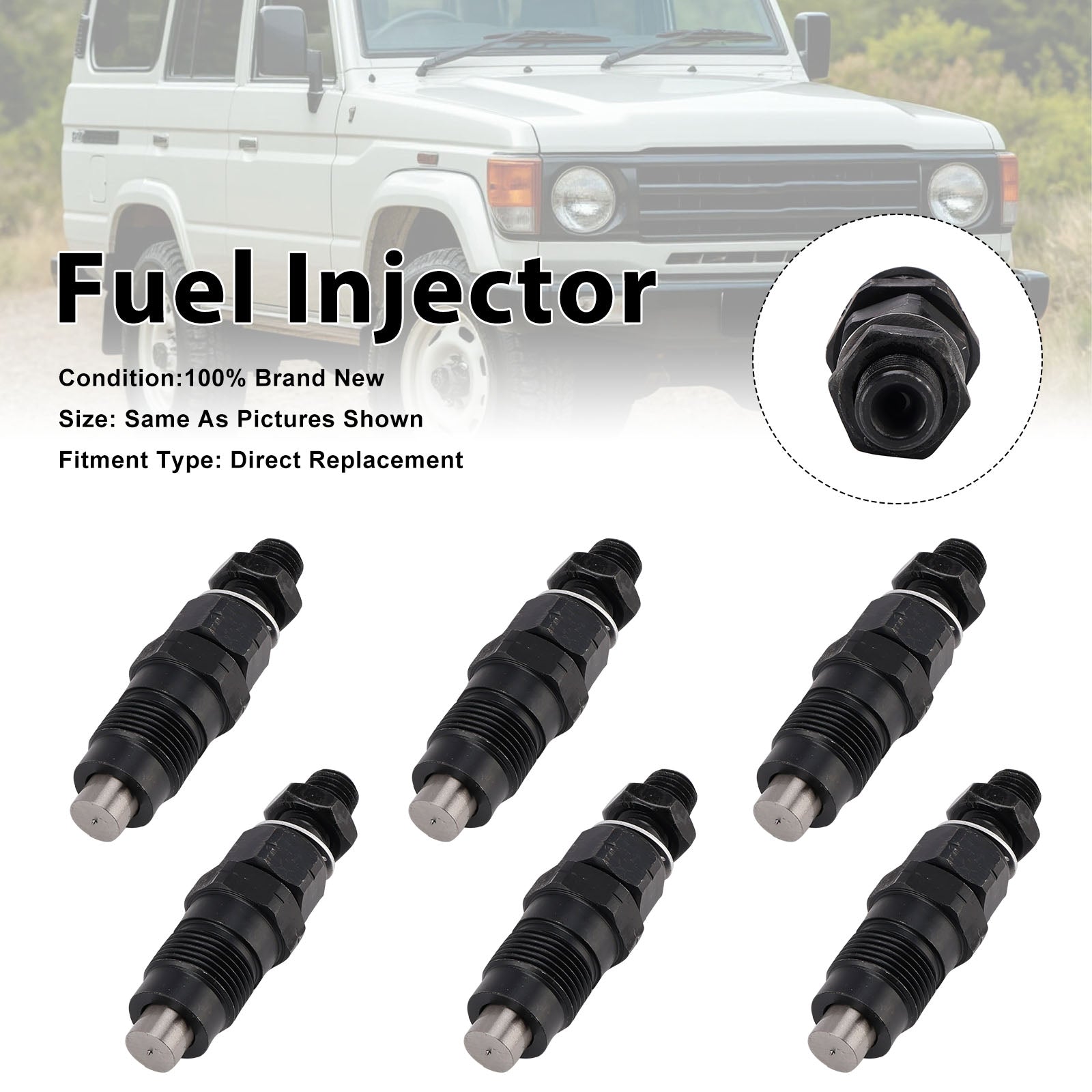 6Pcs Fuel Injector For Toyota LandCruiser J70 90-07 J100 1998-07 FYE454163