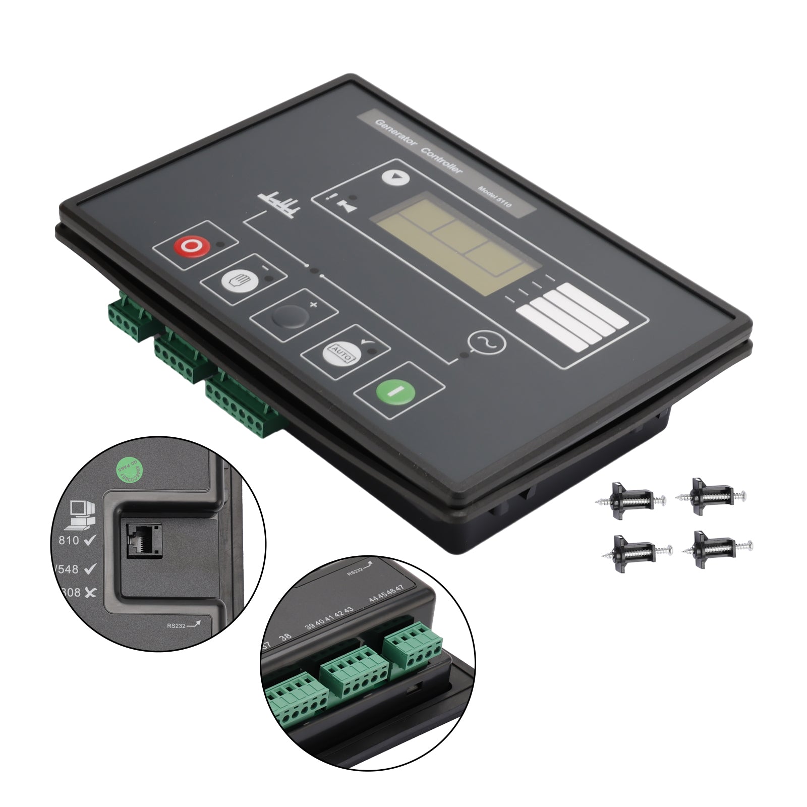Pantalla LCD del panel de control del módulo del controlador del generador DSE5110 para aguas profundas