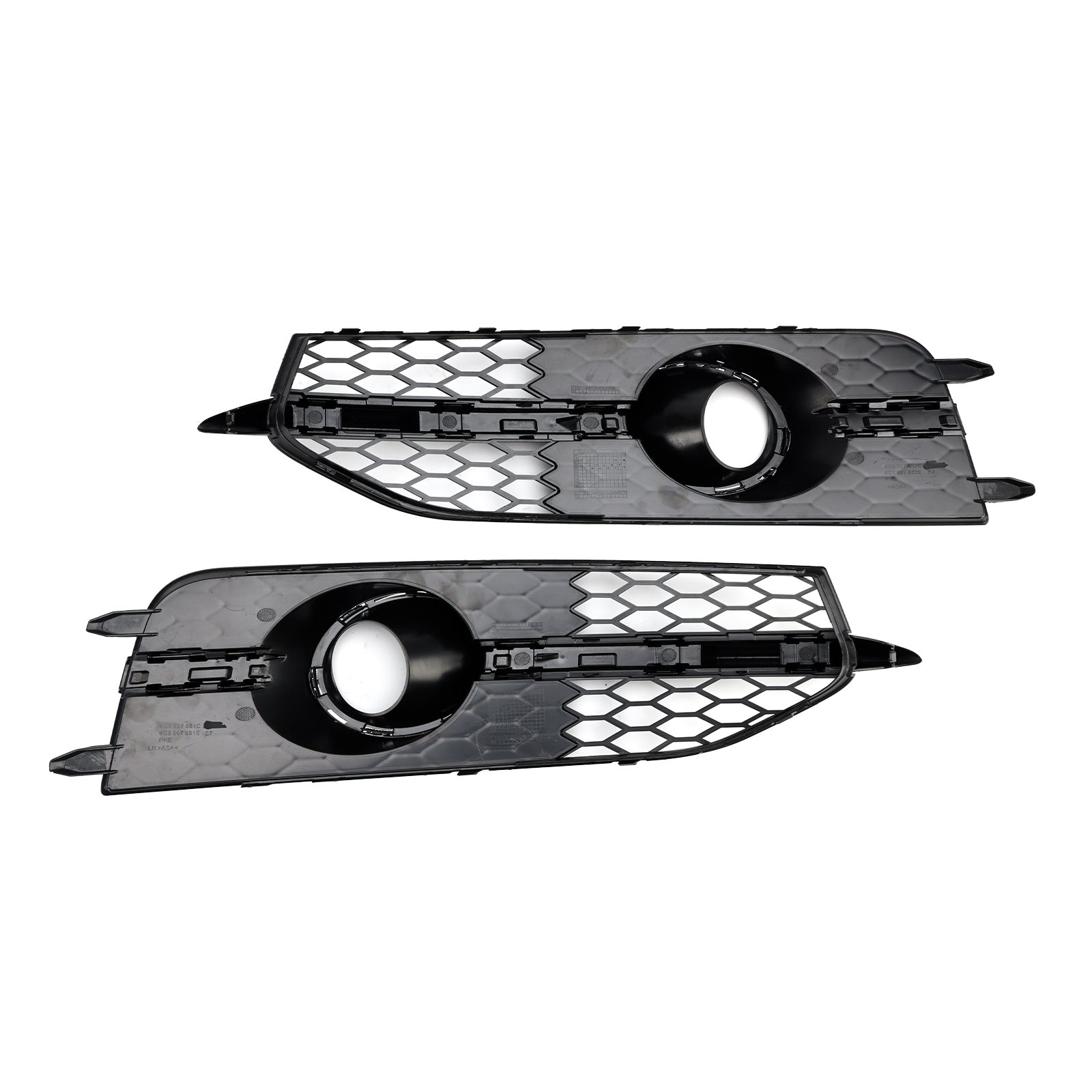 2012-2015 Audi A7 S-Line S7 Svart främre stötfångare Dimljus Grillskyddsram