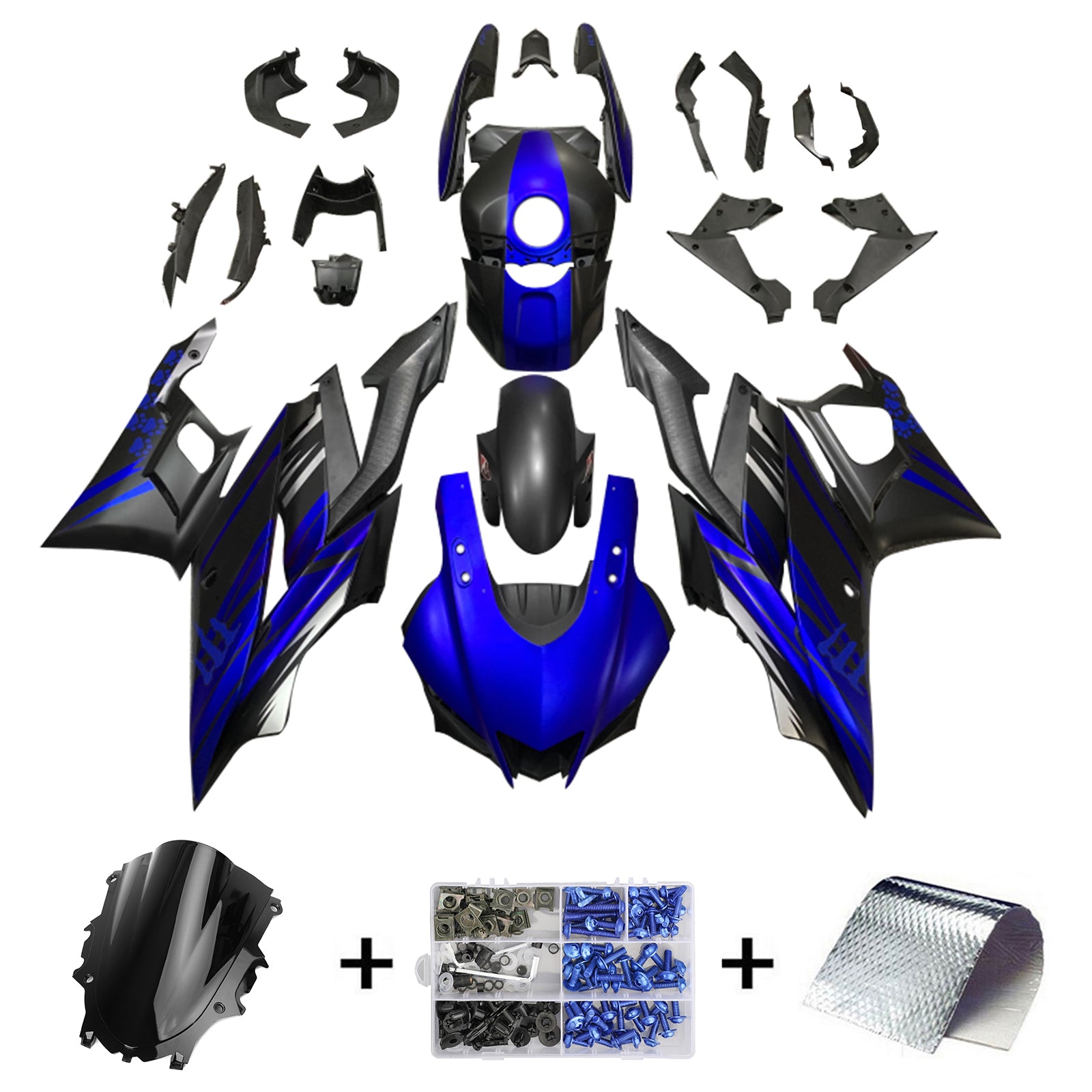 2022-2023 Yamaha YZF-R3 R25 Kit de carénage injection de carrosserie en plastique Abs