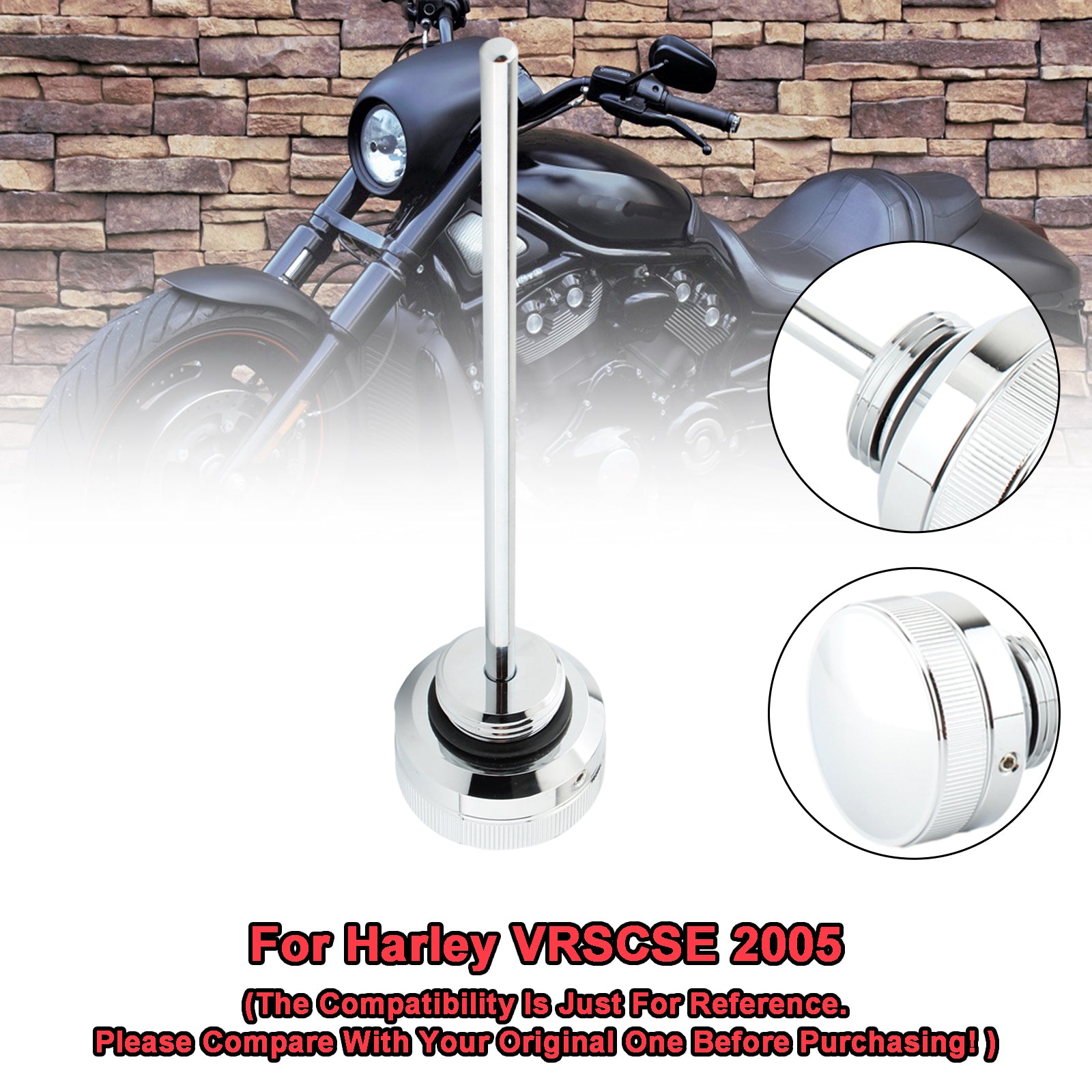 Tapón de tapa de tanque de varilla medidora de aceite, compatible con VRSCA VRSCB VRSCD VRSCSE VRSCAW