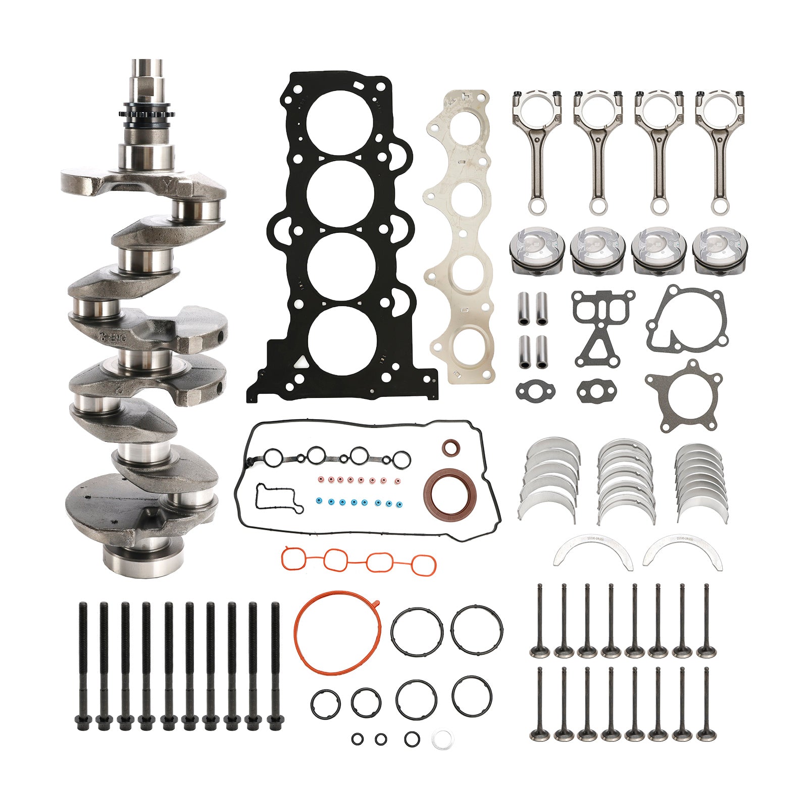 2013-2019 basismodel Kia Soul (PS) G4FD motor revisieset met krukas & Drijfstang