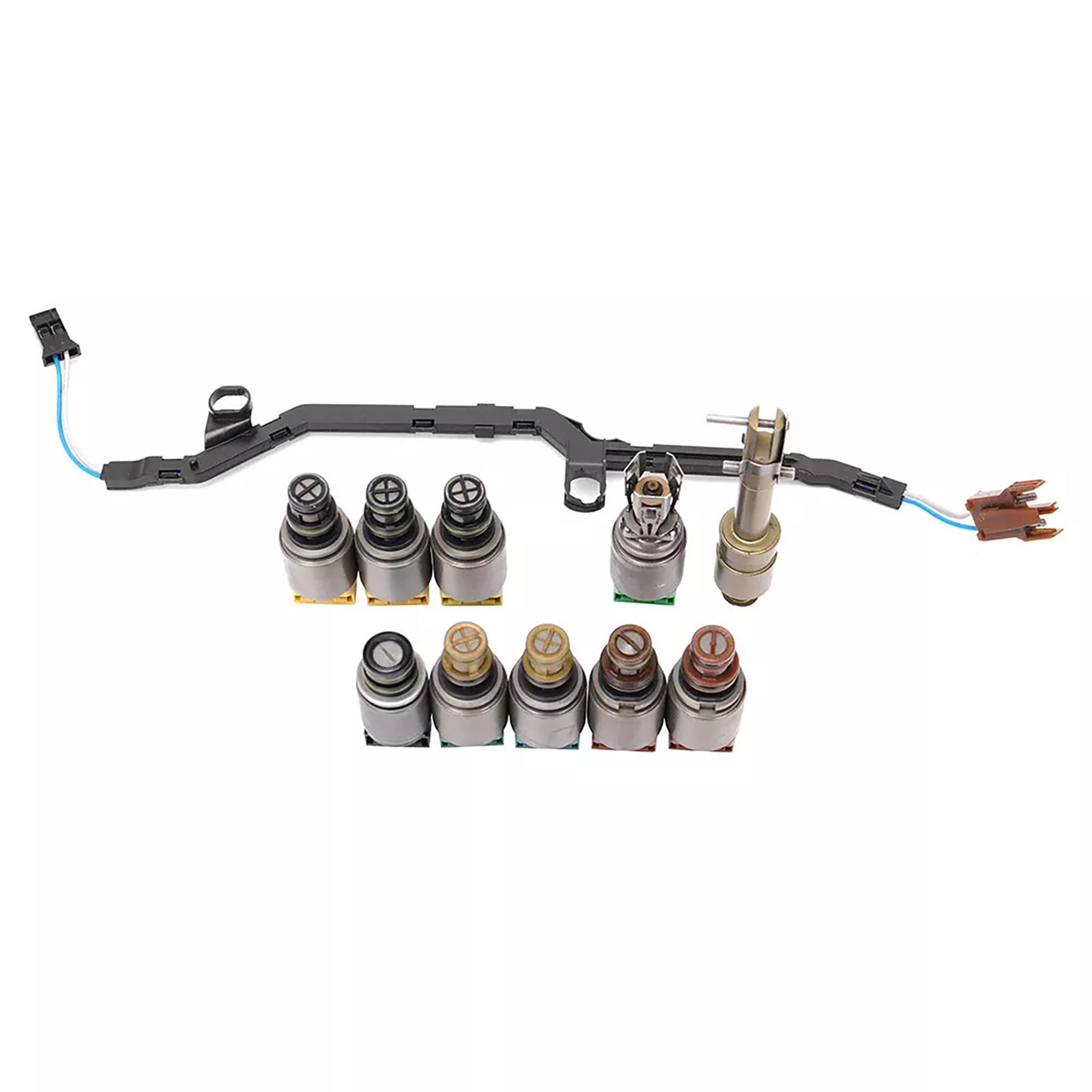 2008-2010 BMW 550i 4.8 V8 E60 6HP28 Kit de solenoide de reparación del cuerpo de la válvula de transmisión 1068298047