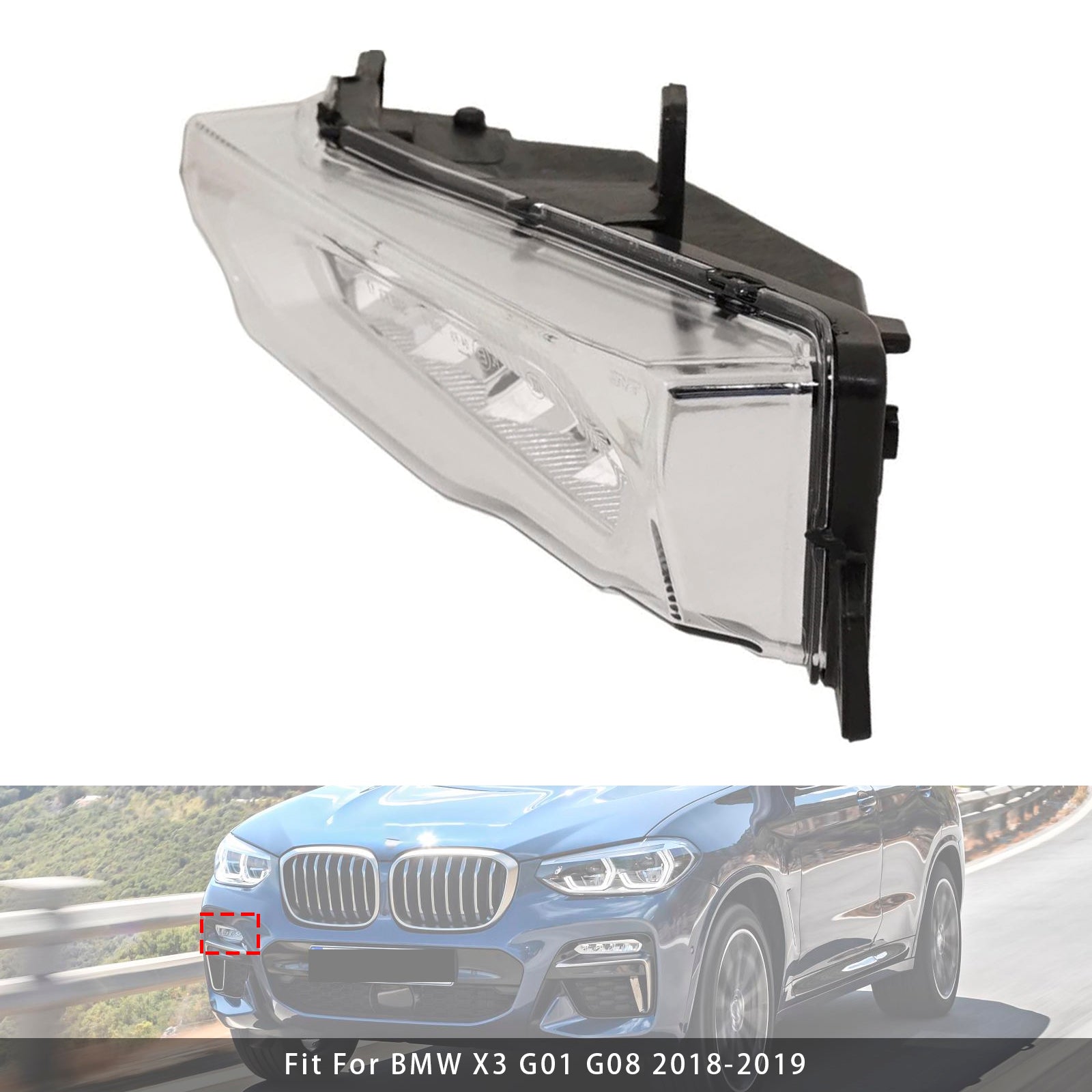 2018-2019 BMW X3 G01 G08 X4 G02 1 PCS LED FRONTE DIREITA LUZ DE NEPETA 63177412528