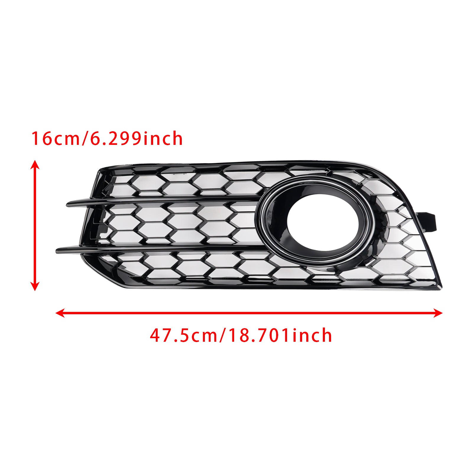 2010-2014 Audi A1 Front Bumper Honeycomb Fog Grille Cover Black