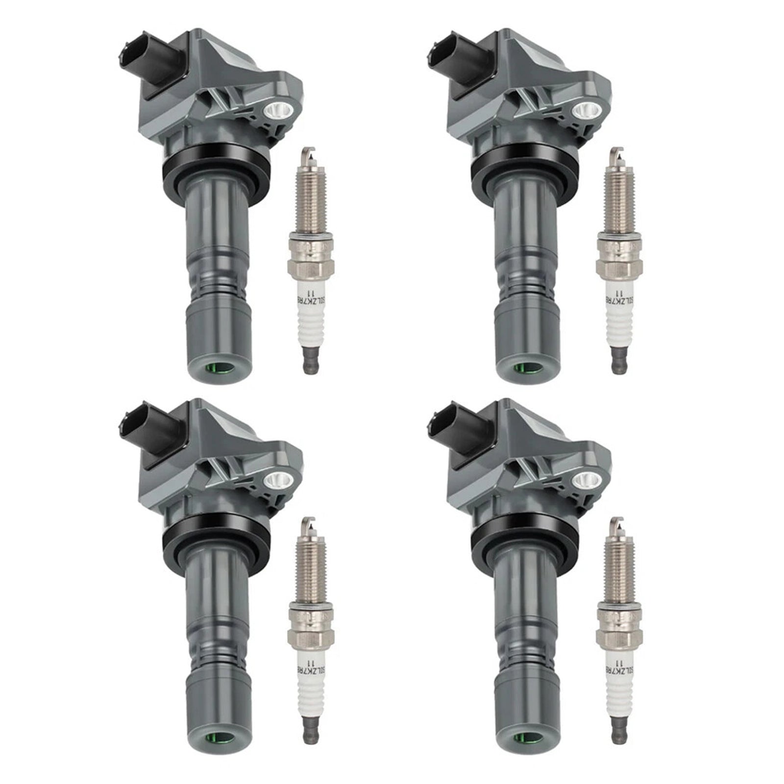 4x bobine d'allumage + 4x bougie d'allumage UF672 pour Acura ILX 2.0L Honda Civic HR-V 1.8L