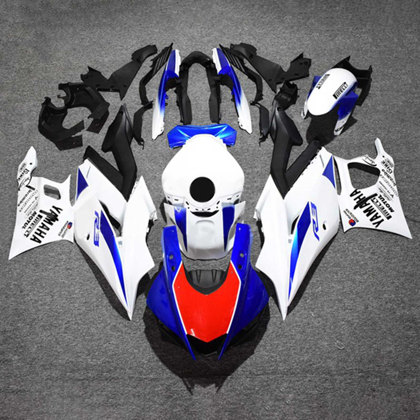 2019-2021 Yamaha YZF-R3 R25 Amotopart Injection Fairing Kit Bodywork Plastic Abs # 128