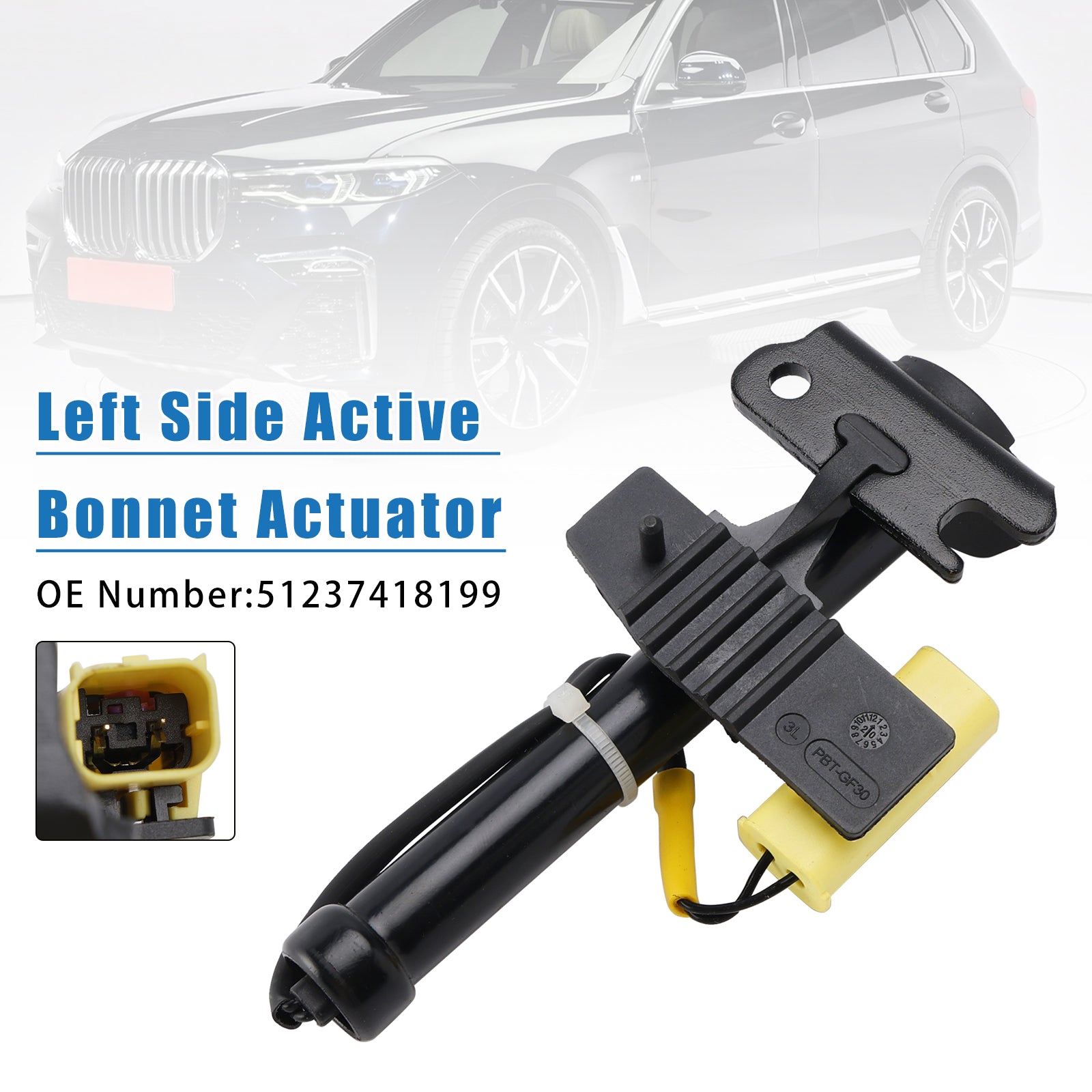 Actionneur de capot actif côté gauche 51237418199 pour BMW X5 G05 X6 G06 X7 2017-2020