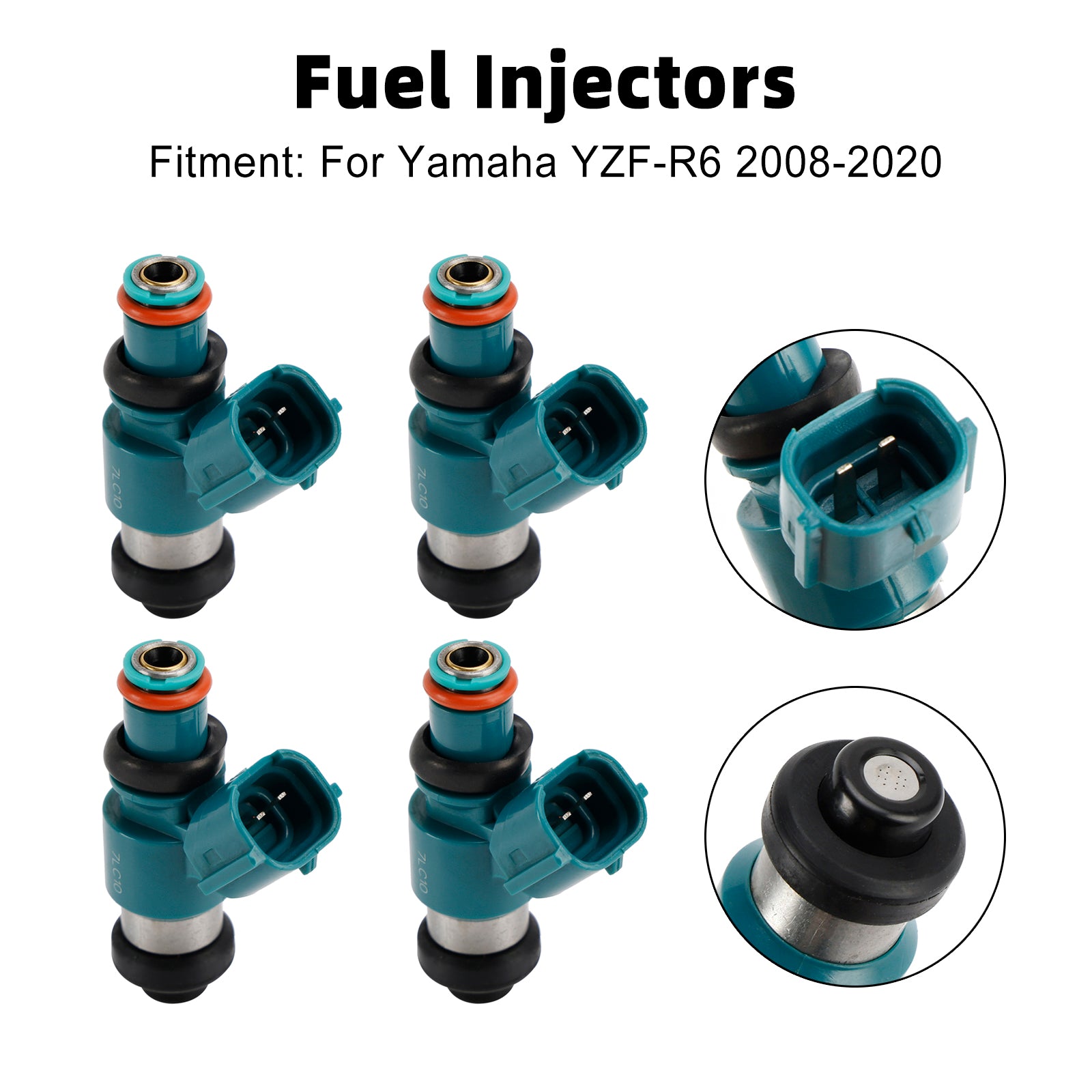 2008-2020 Yamaha YZFR6 YZF-R6 4PCS Brandstofinjectoren 13S-13761-00-00