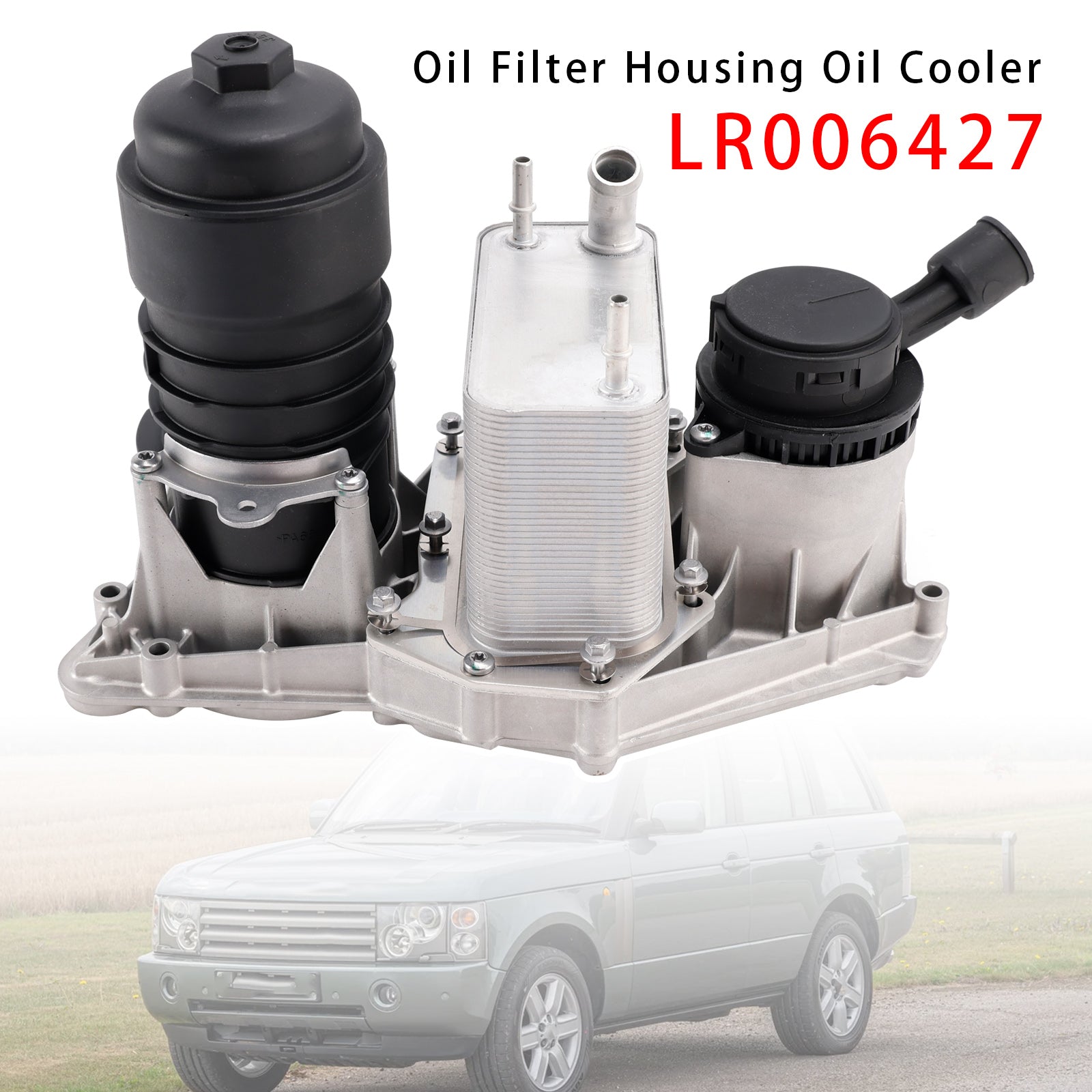 Engine Oil Filter Housing Oil Cooler LR006427 For Range Rover 3.6 TDV8