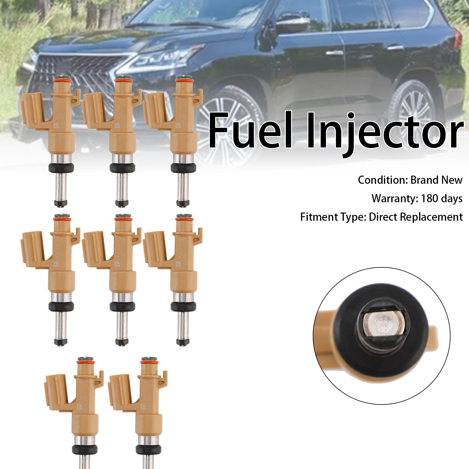 8st Fuel Injector 23250-0S020 Fit Toyota Tundra Sequoia 4.6L 5.7L 2008-2019