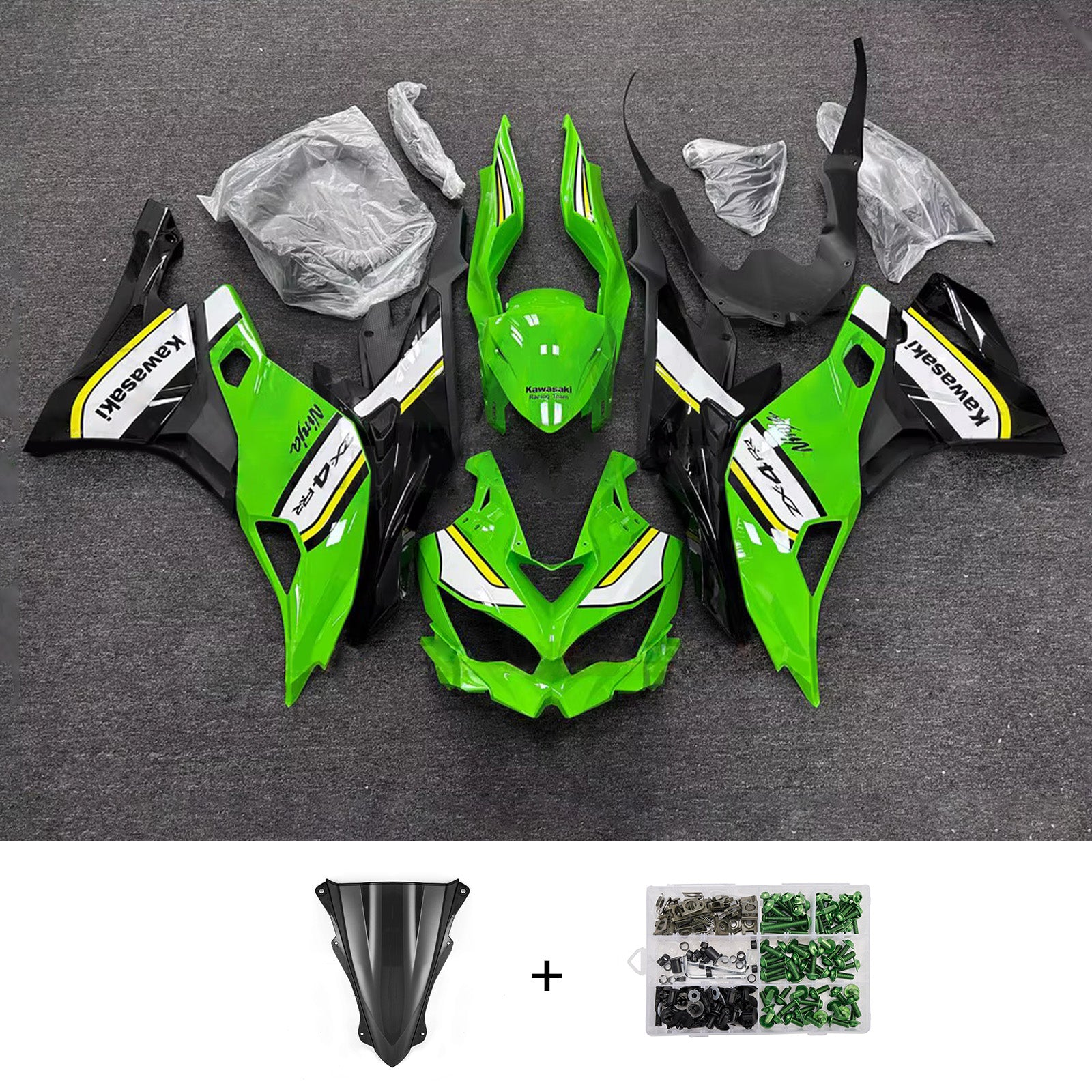 Kit carenatura iniezione adatto per Kawasaki Ninja ZX-25R ZX-4R ZX-4RR 2019-2025
