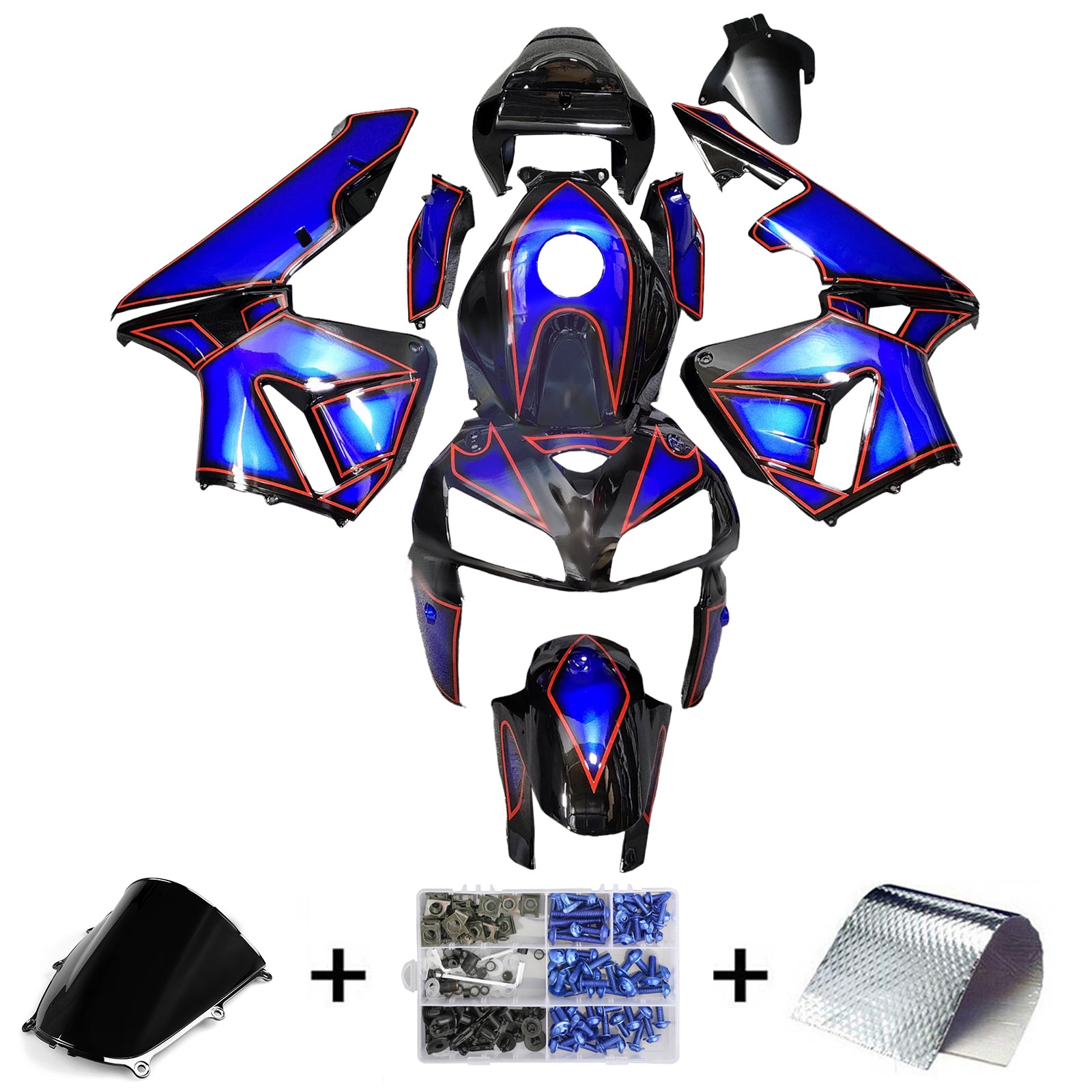 Injektionsmässa Kit Bodywork Plastic ABS för Honda CBR600RR 2005-2006 F5